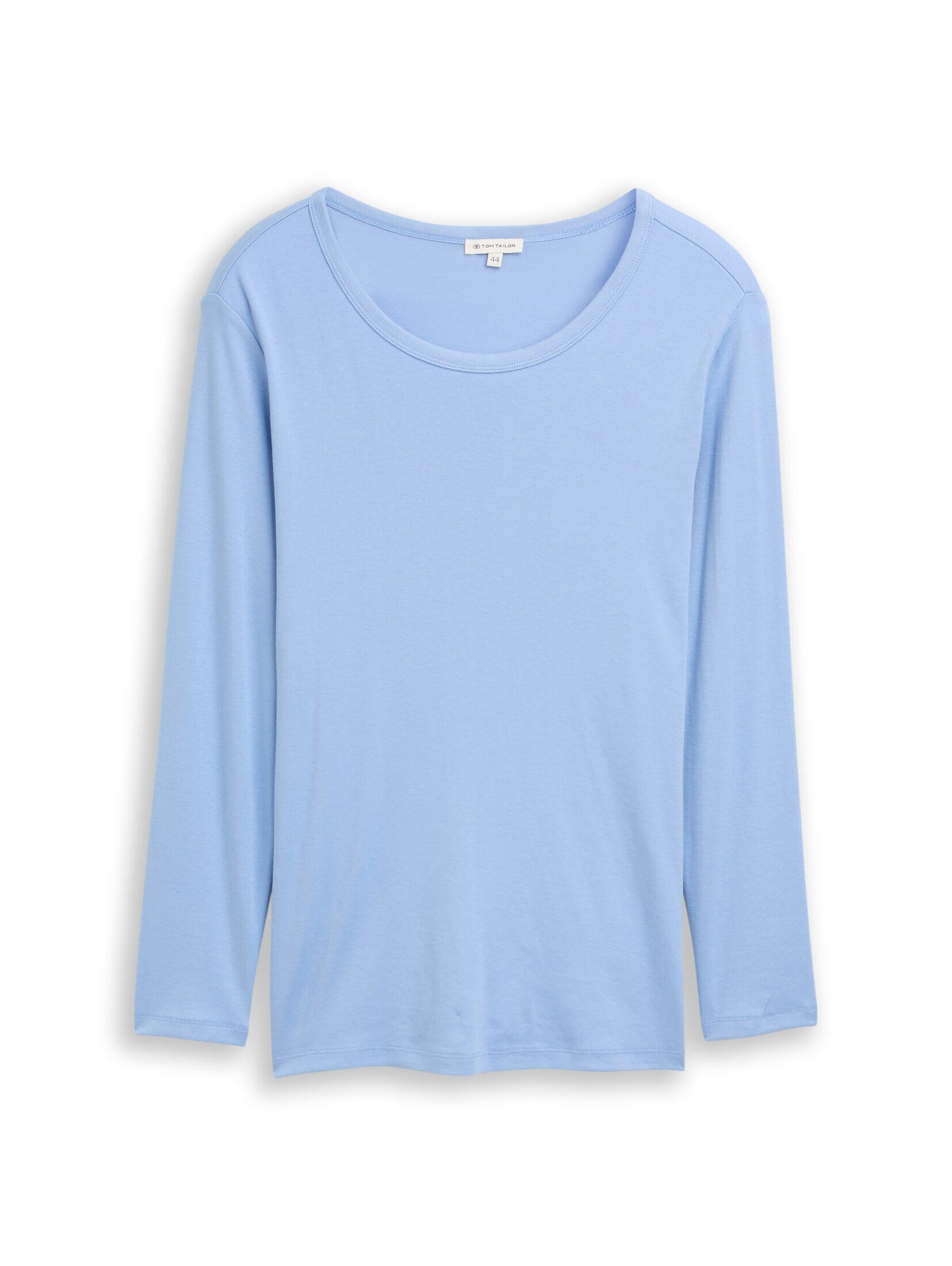 TOM TAILOR PLUS Langarmshirt T-Shirt Plus Size - Basic Slim Fit Langarmshir günstig online kaufen