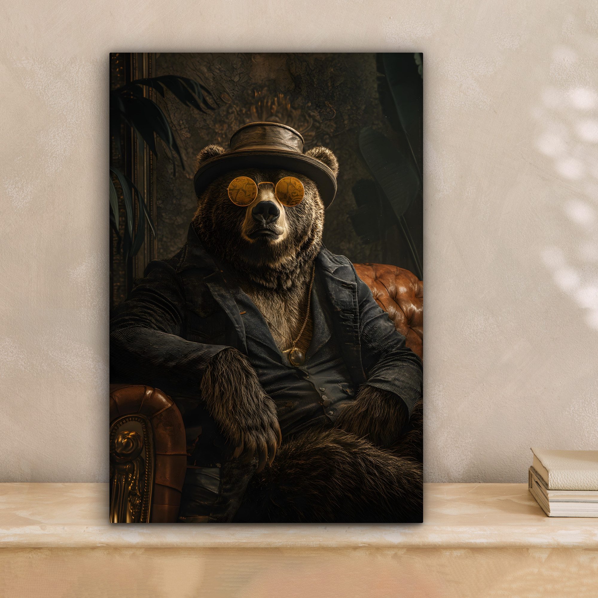 OneMillionCanvasses® Leinwandbild Bär - Braun - günstig online kaufen
