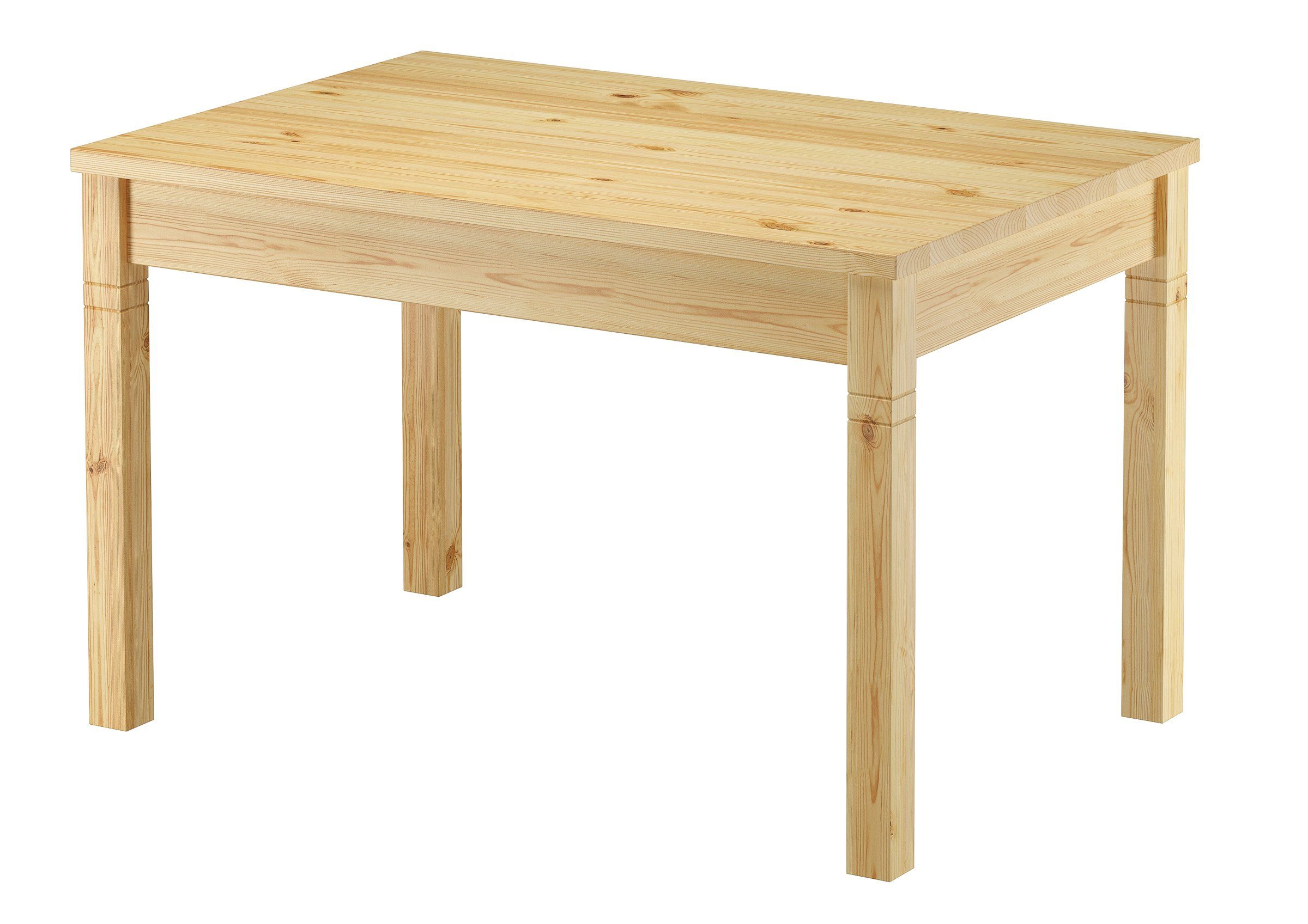 Küchentisch schöne Holztisch 120x80 ERST-HOLZ Maserung Kiefer Massivholz Küchentisch