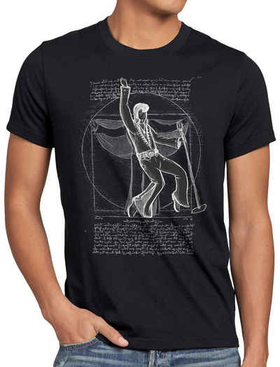 style3 Print-Shirt Herren T-Shirt Vitruvianischer King of Rock da vinci memphis
