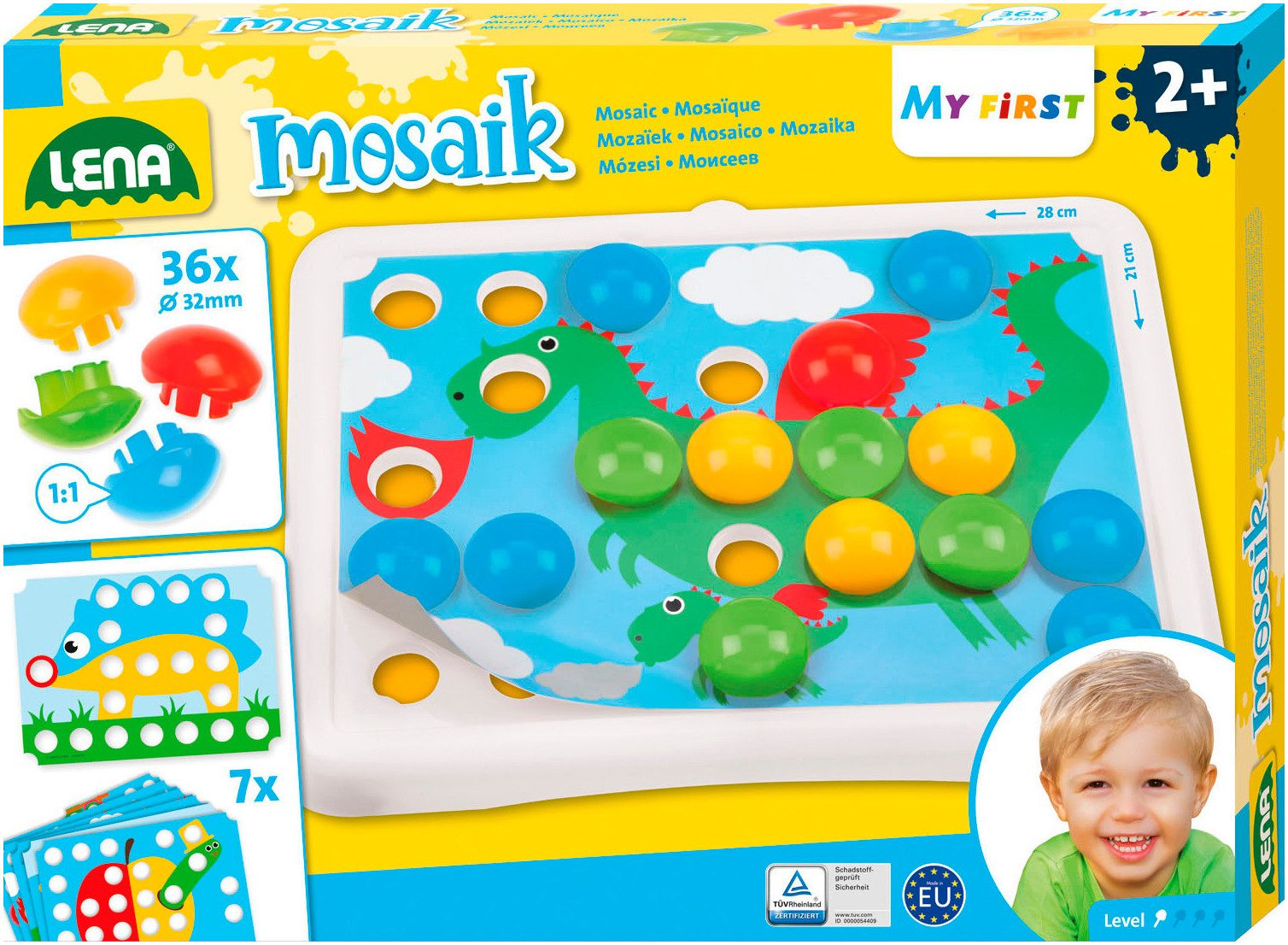 Lena® Kreativset My First Mosaik Tiere, Made in Europe