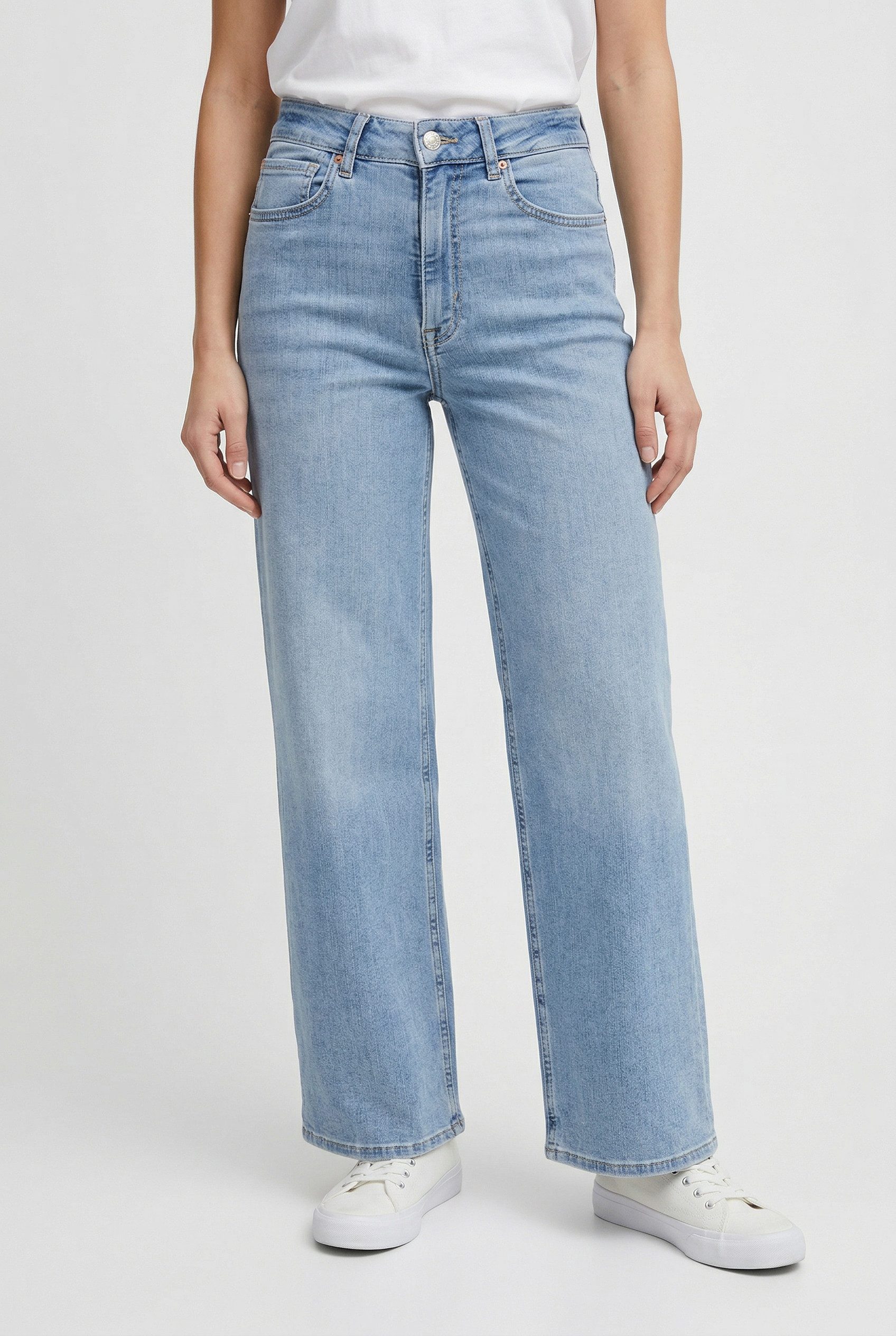 ONLY High-waist-Jeans ONLMADISON BLUSH HW CP WD DNM CRO371NOOS wide fit, knöchelfrei