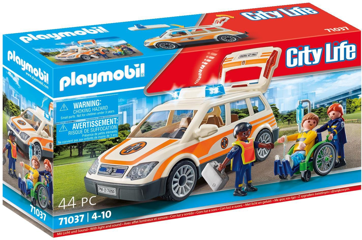 Playmobil® Konstruktions-Spielset Notarzt-PKW (71037), City Life, (44 St),  mit Licht und Sound; Made in Germany