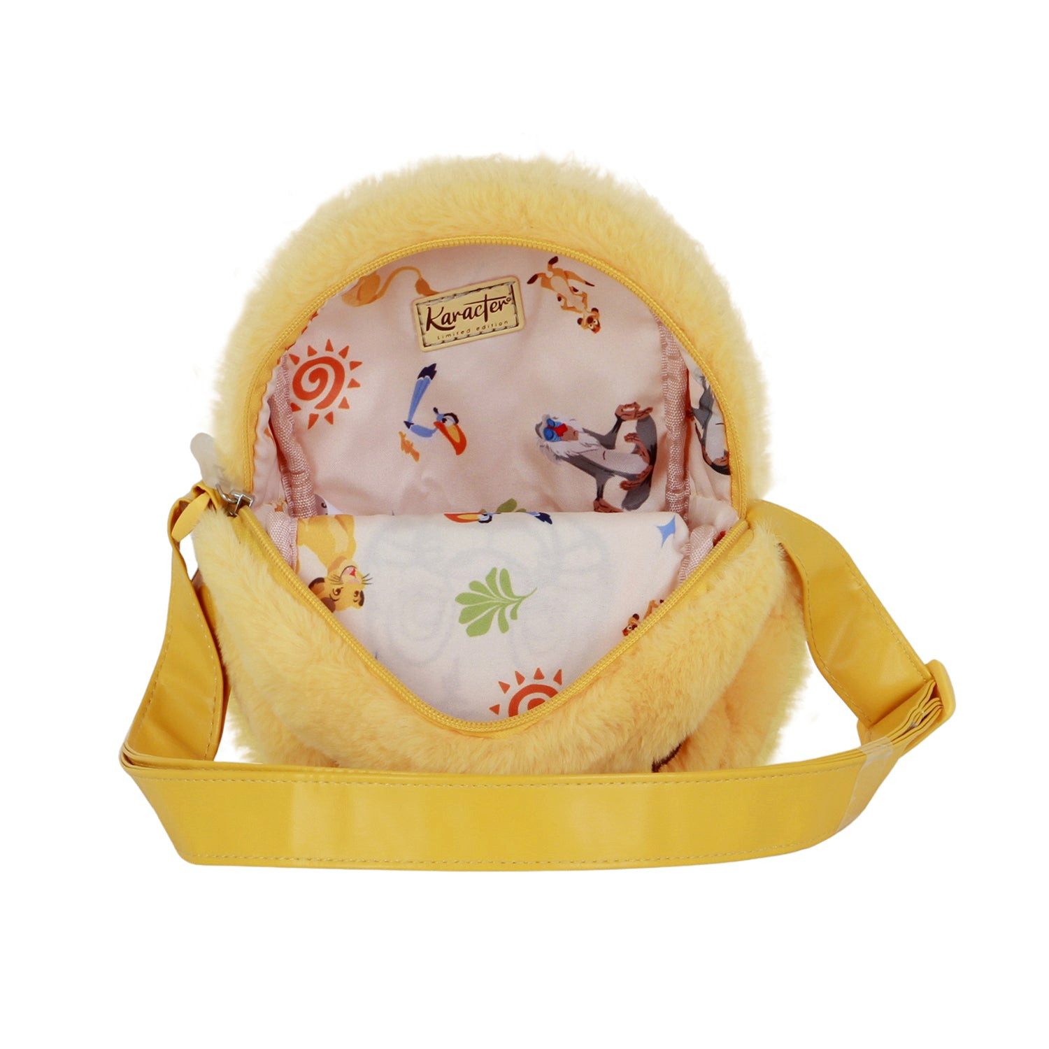 Karactermania Umhängetasche Disney Der König der Löwen Simba Plüsch kleine Tasche, Verstellbarer Schultergurt & Innenfutter mit Motiv
