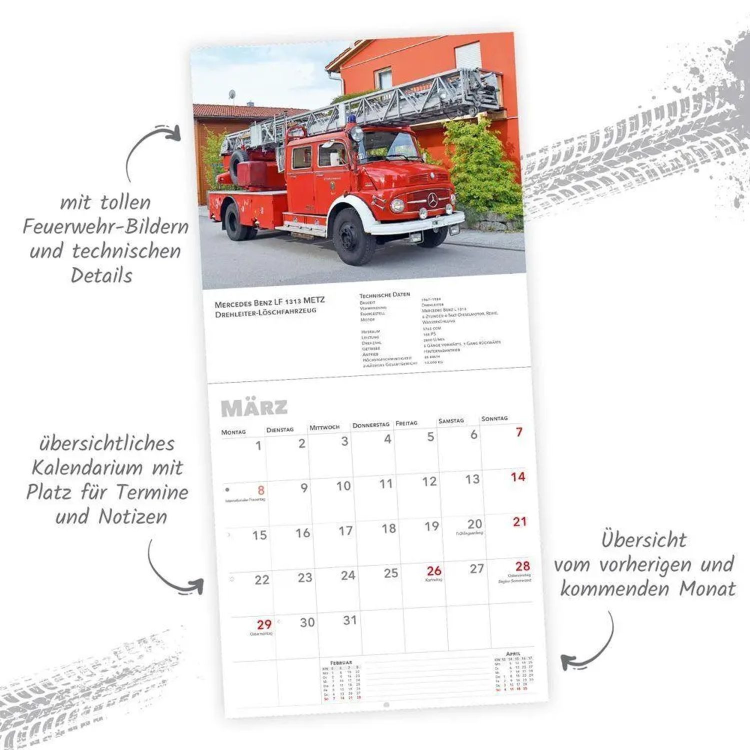 Trötsch Verlag Wandkalender TRÖTSCH - Broschürenkalender Feuerwehren 2027