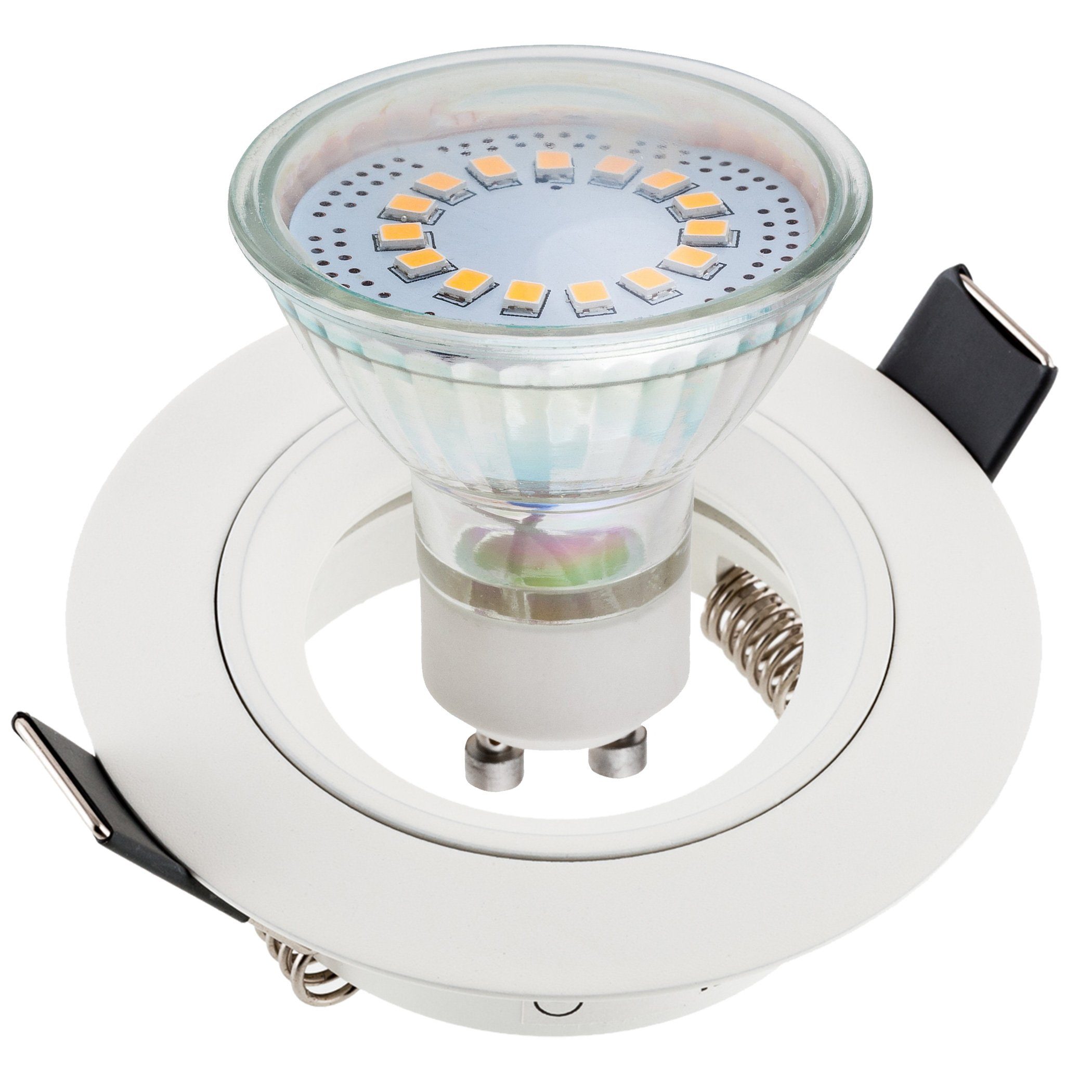 SEBSON LED Einbaustrahler »Einbaustrahler rund Alu weiß inkl. GU10 LED  Lampe 3,5W - Unterputz Decken Einbau Rahmen Lochdurchmesser 65mm« online  kaufen | OTTO