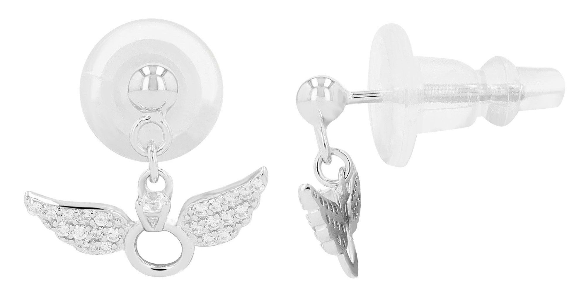 Paar Ohrhänger Ohrringe – Ohrstecker aus 925 Silber mit Zirkonia