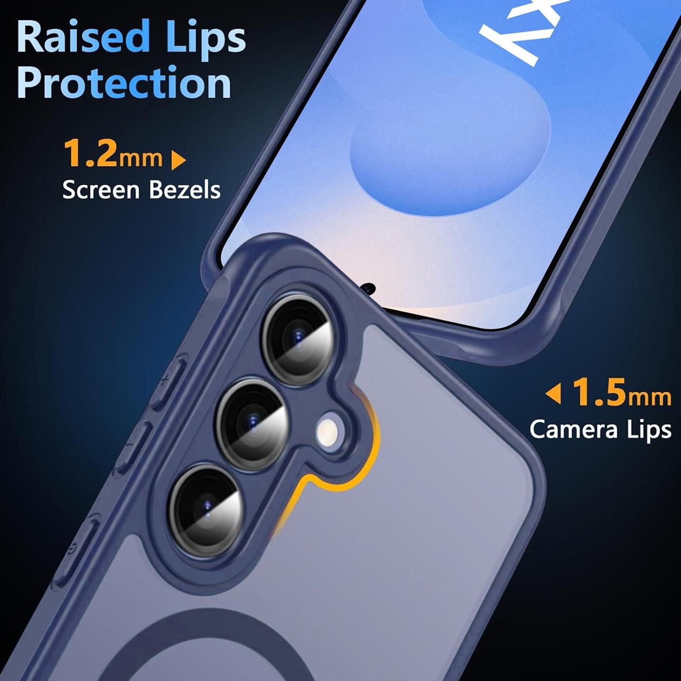 CoolGadget Handyhülle Magnet-Hülle für Samsung Galaxy S25 FE Schutzhülle magnetisch 6,7 Zoll, Hülle Matt Stoßfest kompatibel mit QI-Laden Zubehör Kameraschutz Case