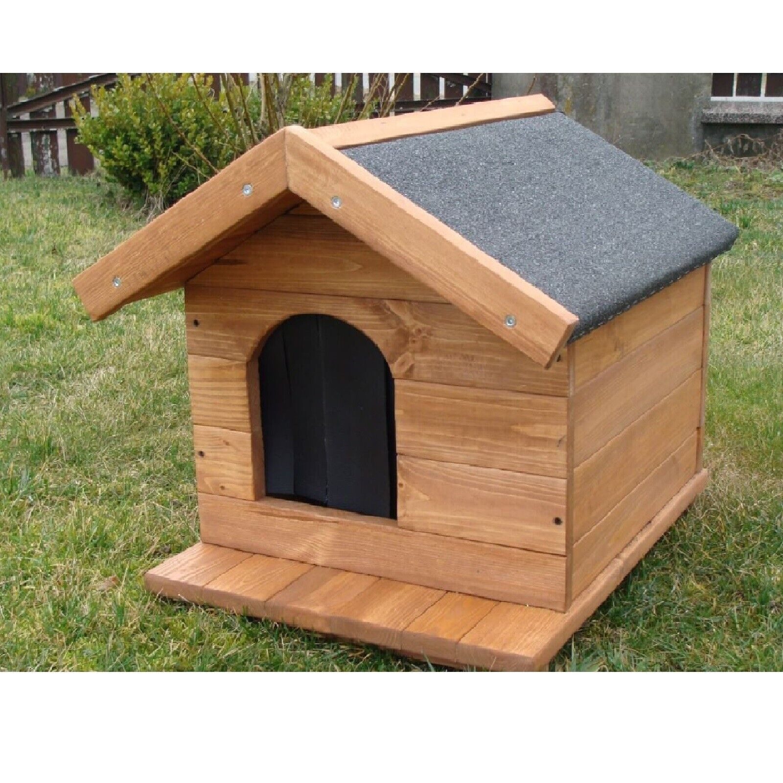 QLS Hundehütte K5, Hundehaus Höhle Katzenhaus Isoliert Wetterfest Outdoor 50x45x53 cm