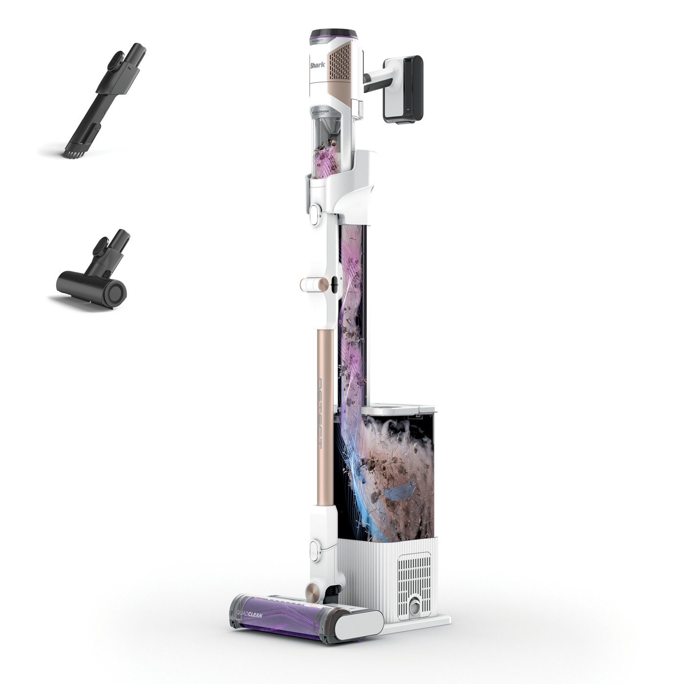 Shark Akku-Bodenstaubsauger Detect Clean & Empty kabelloser Staubsauger IW3612EUT, 240 W, beutellos, mit automatischem Entleerungssystem für Tierhaare