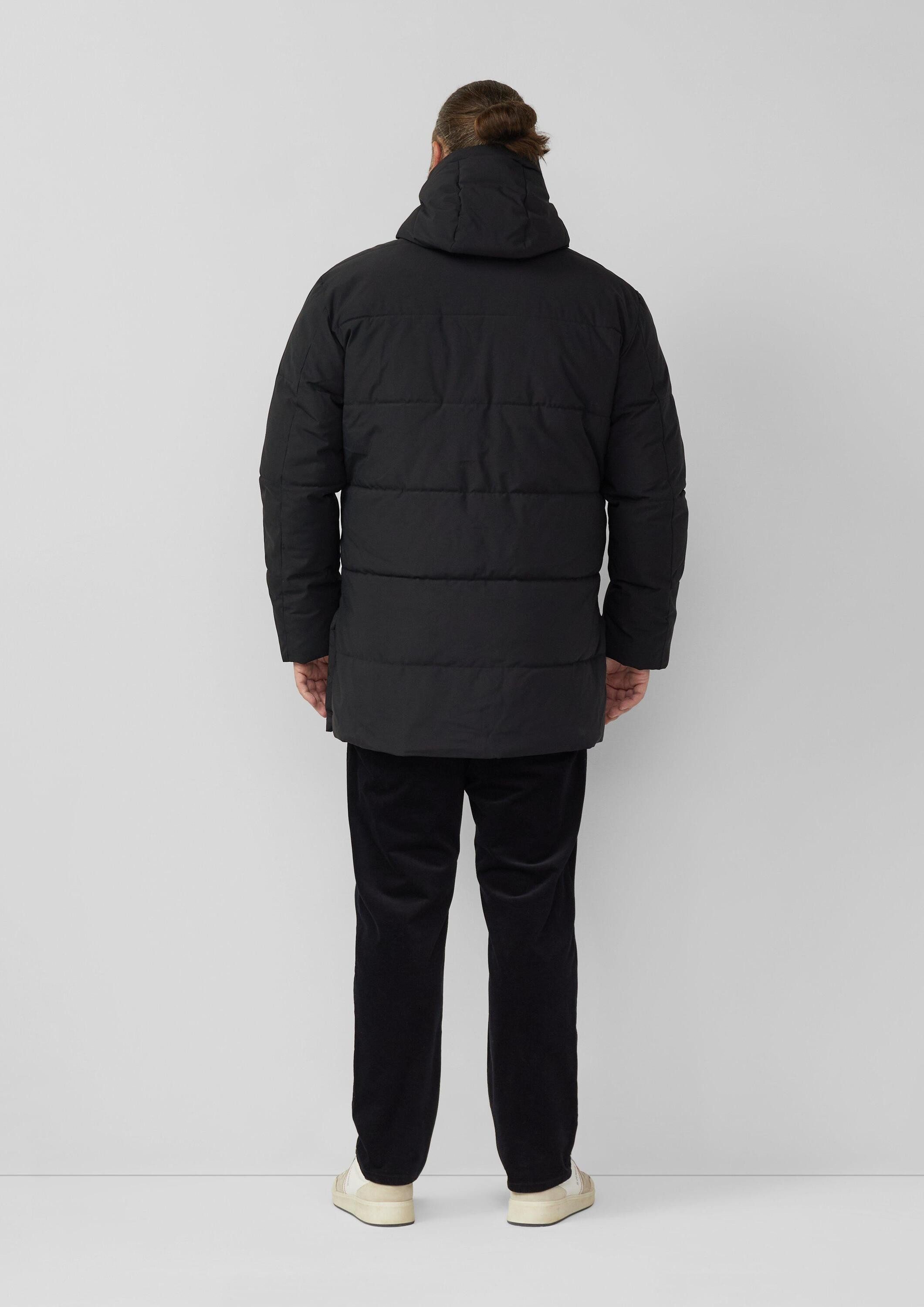 s.Oliver Winterjacke Outdoor-Jacke Wasserabweisender Puffer-Parka mit Kapuze und sportiven Details