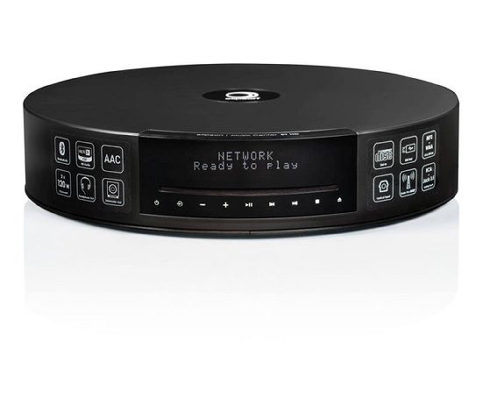 elipson Music Center Connect HD Stereoanlage (Digitalradio (DAB), FM-Tuner  mit RDS, 240,00 W, Hochwertiges All-in-One-Musiksystem, Subwooferanschluss  für aktive Subwoofer), Runde Nummer - Passt perfekt zu den Elipson  Planet-Lautsprechern