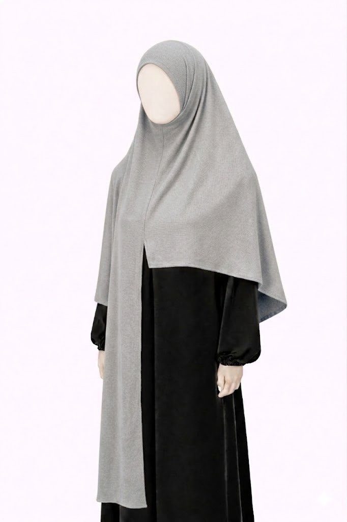 Aymasal Kopftuch Easy Jersey Hijab to-go Kopftuch Schal Tuch Islam Extra lang 180x70, (Einzelstück, 1-St. Einzelartikel), Easy Hijab mit Frontnaht aus Viskose Stretch Komfort
