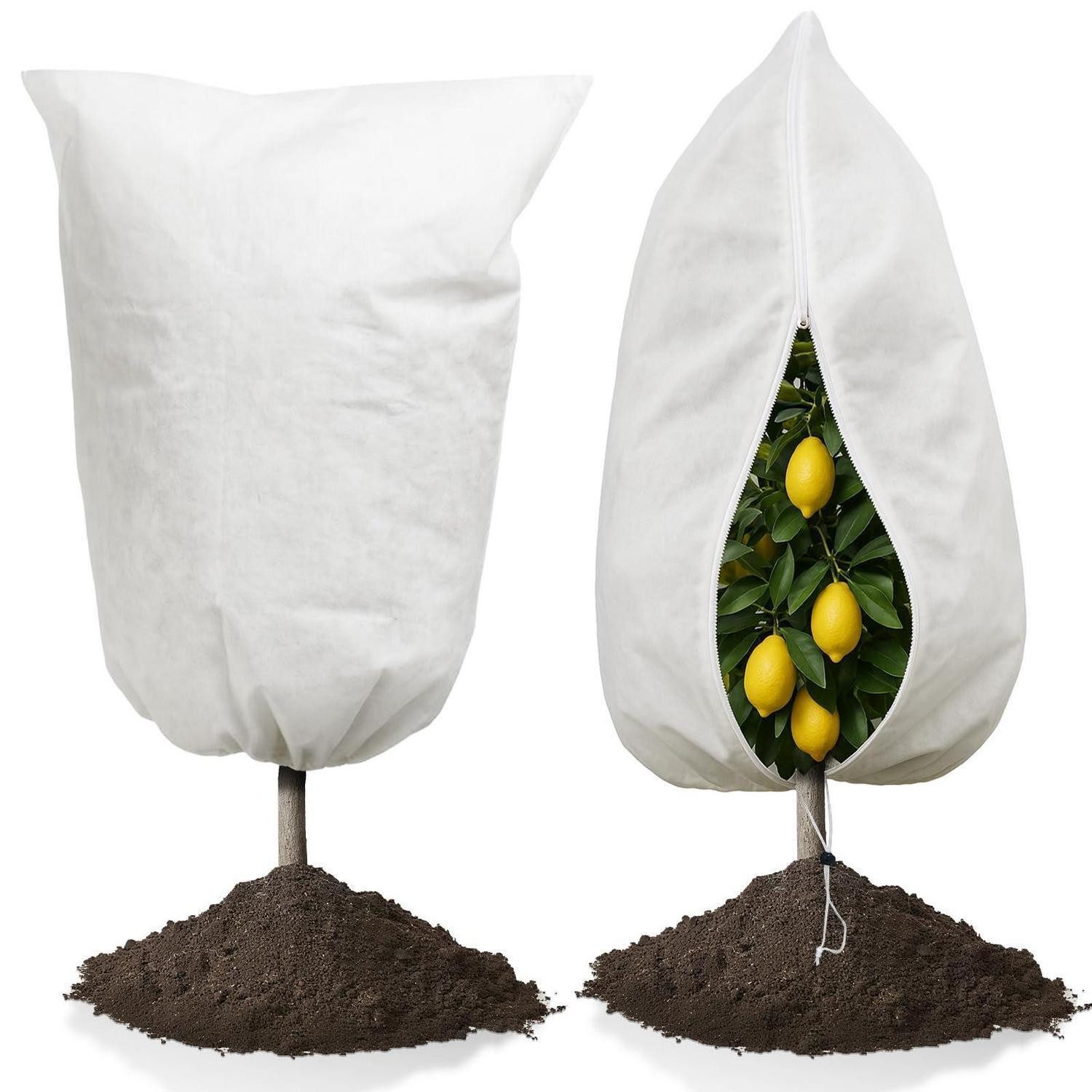 LuxusKollektion Winterschutzhaube Winterschutz Vlies 60x80cm 2er Set (2-St)