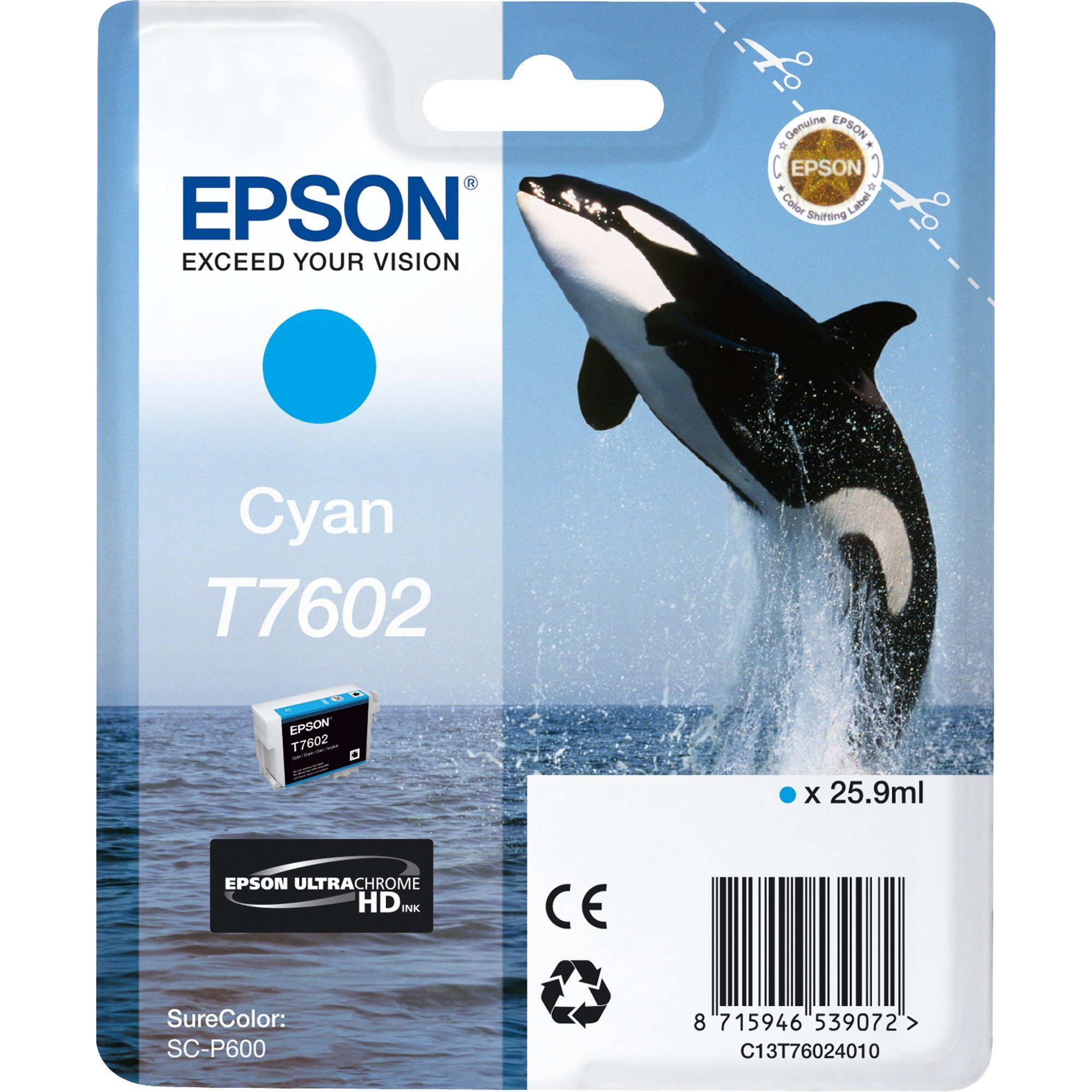 Epson C13T76024010 Tintenpatrone Epson cyan Tinte