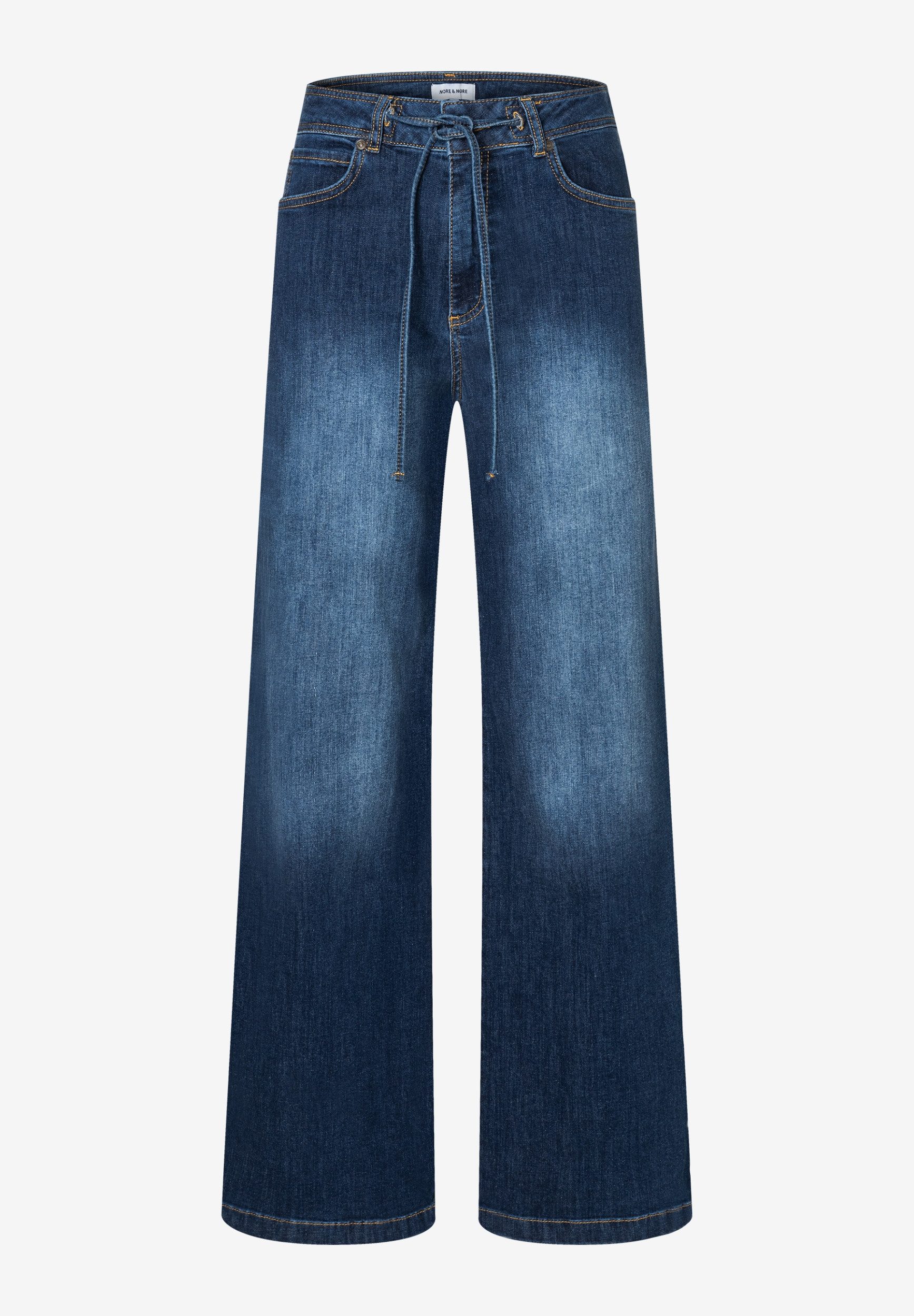 MORE&MORE Bequeme Jeans Dark Blue Denim Jean