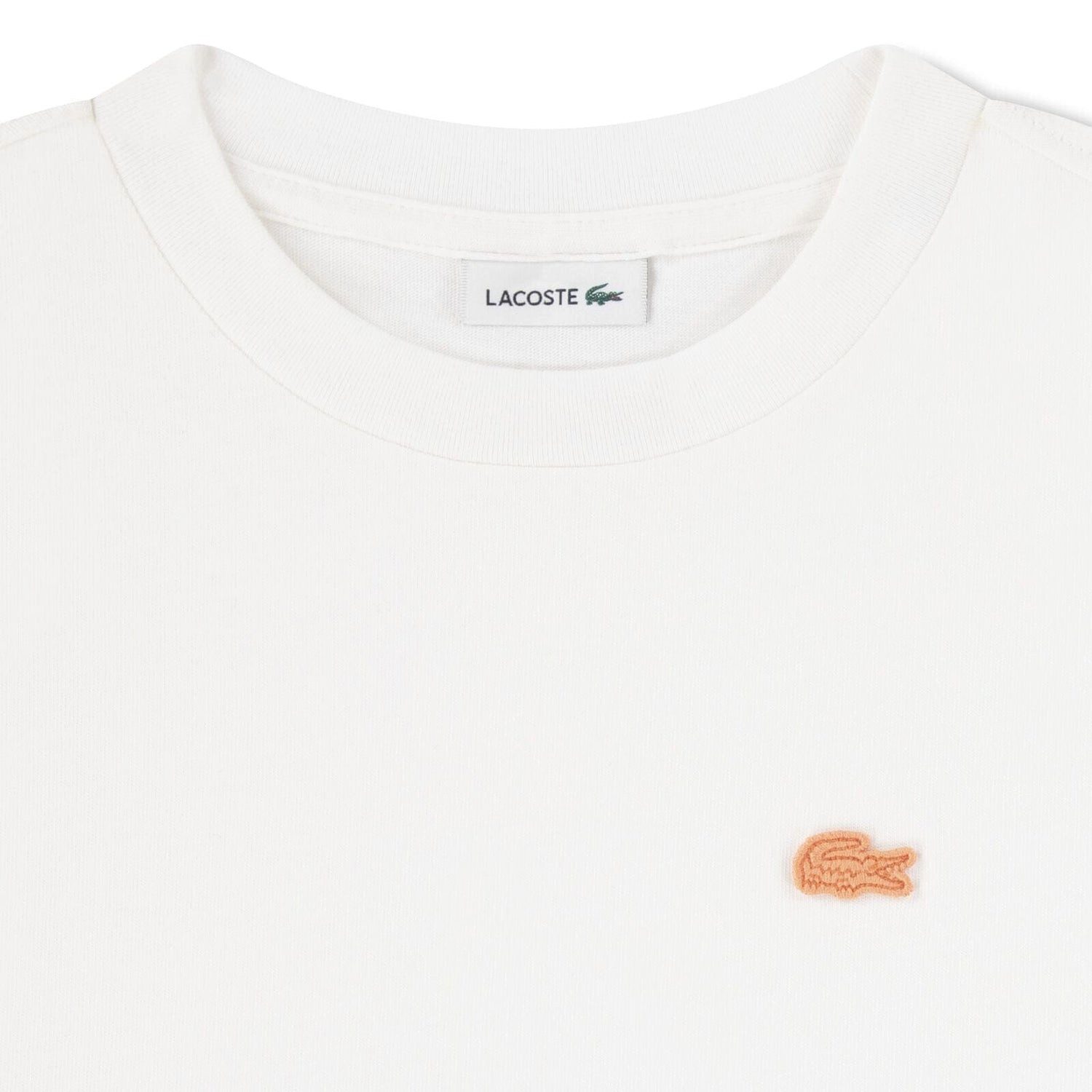 Lacoste T-Shirt Lacoste Kids T-Shirt mit großem Krokodil-Print – Weiß