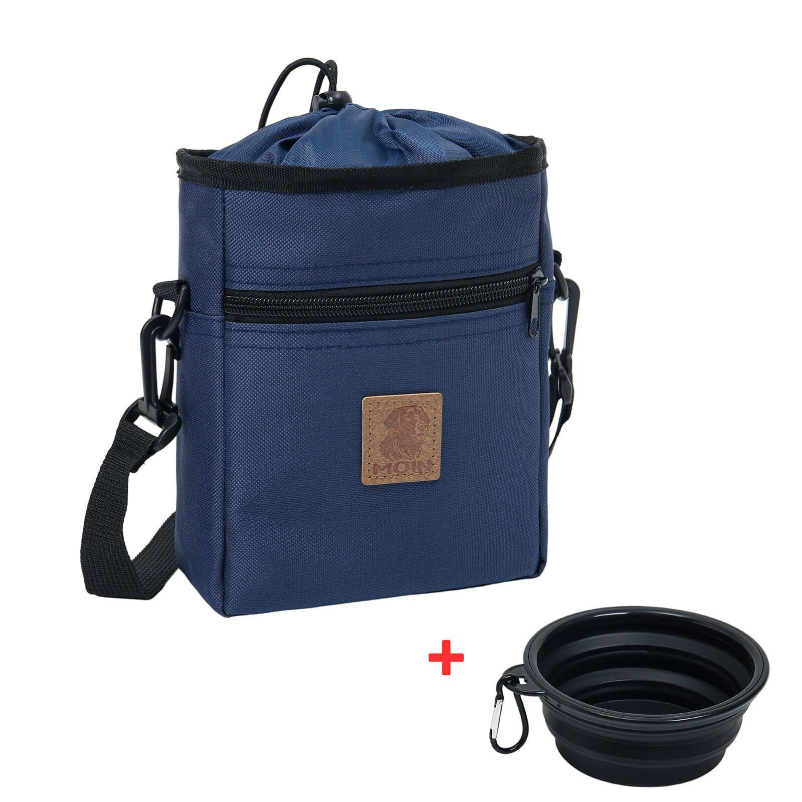 Leoberg Umhängetasche 903000, Leckerli-Tasche mit Reisenapf - Futterbeutel Hund Leckerlibeutel Napf