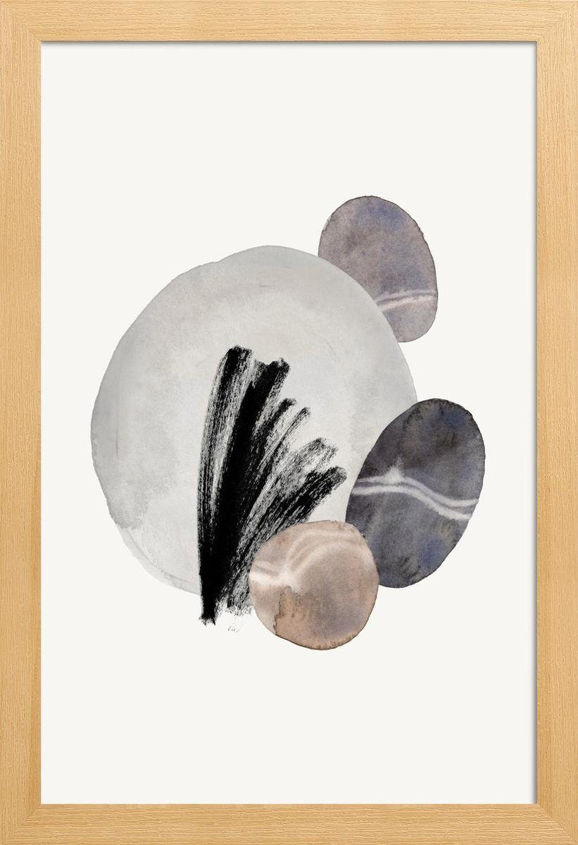 Juniqe Poster Poster mit Holzrahmen, Graphite (1 St), Fine-Art-Print in Galeriequalität mit einem 1 cm breiten, weißen Rand