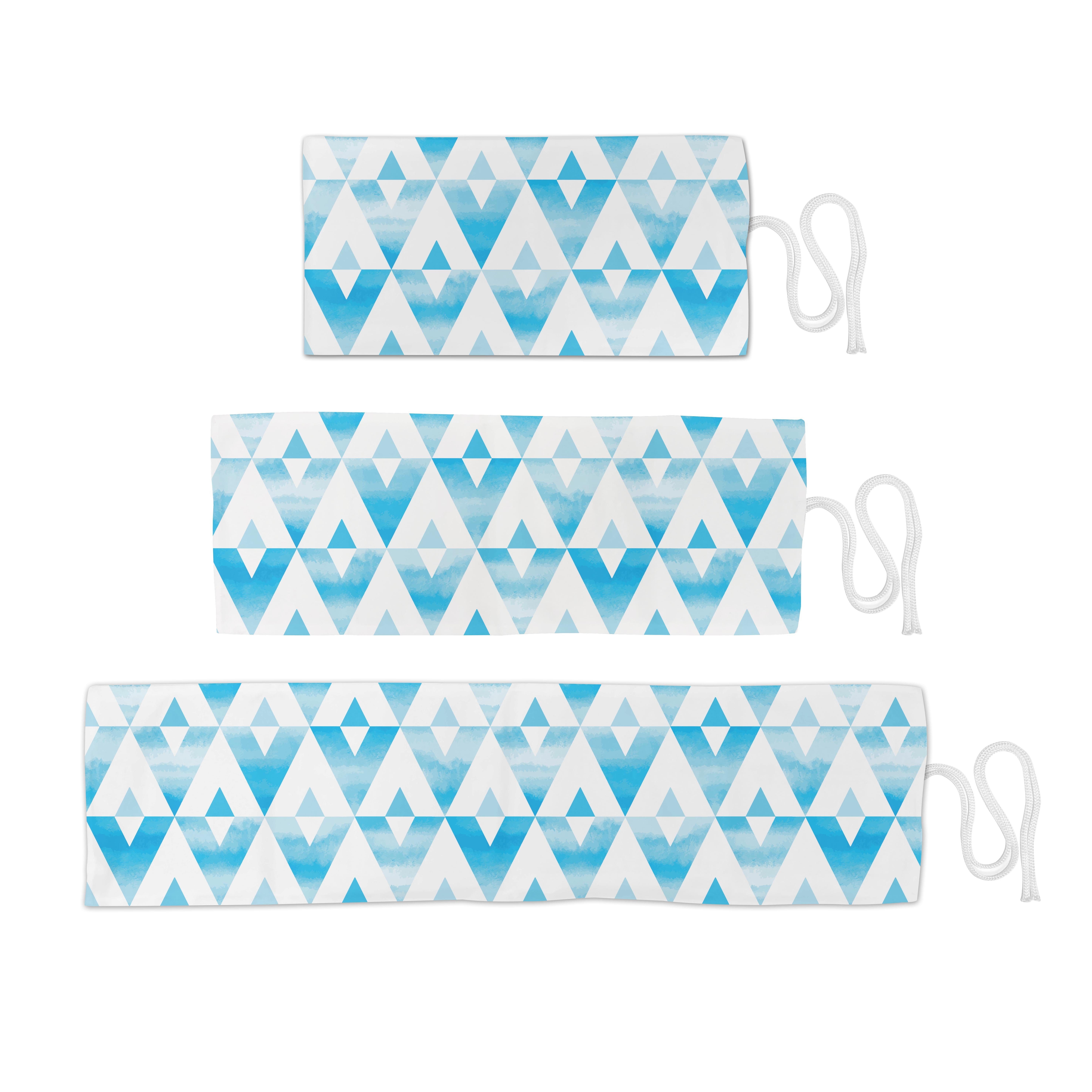 Organizer, Stiftablage tragbar und blau Federmäppchen Modern Baby Geometrische Segeltuch Form Dreieck langlebig Abakuhaus