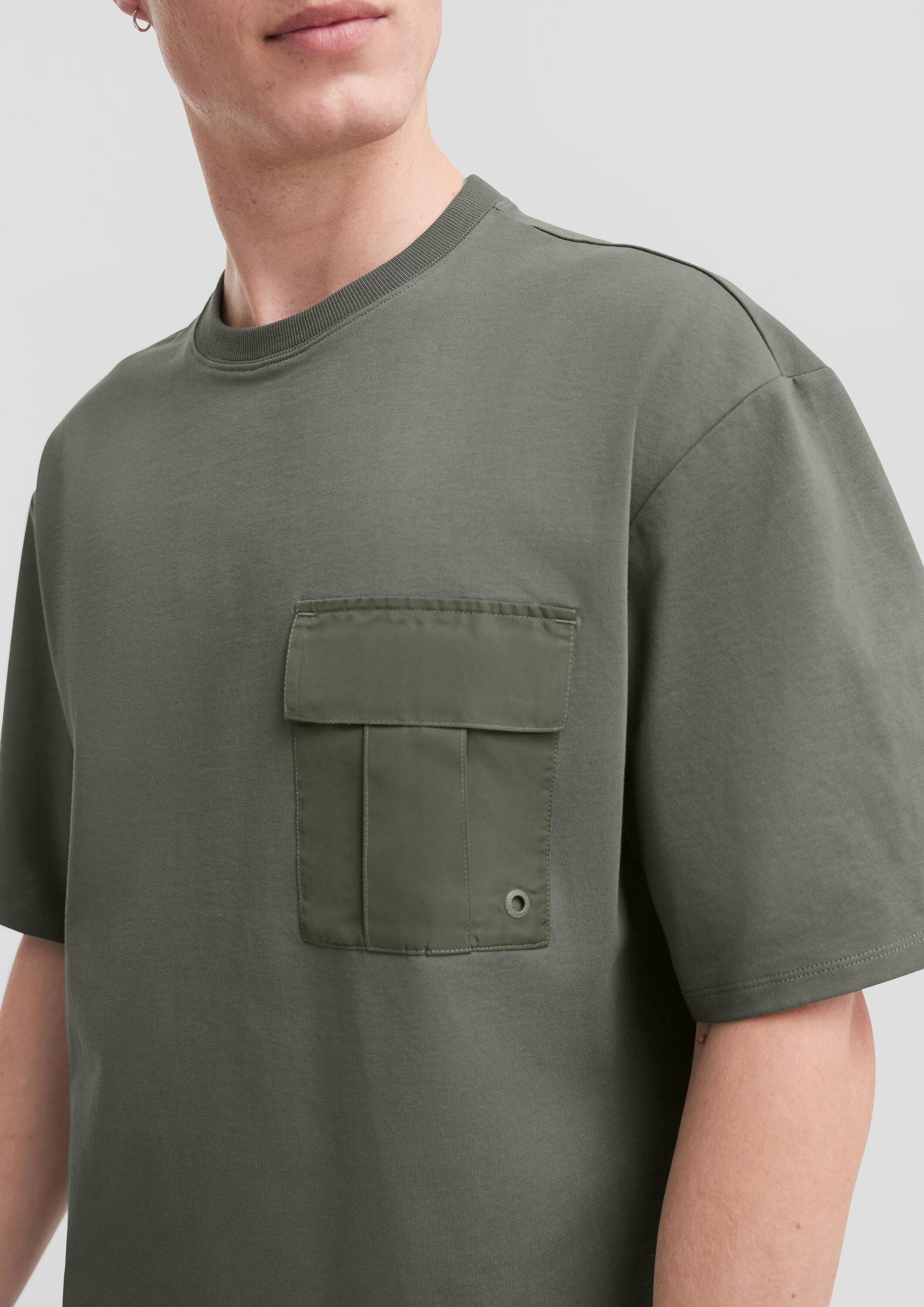 QS Kurzarmshirt T-Shirt T-Shirt mit Brusttasche