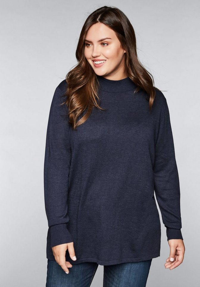 Sheego Stehkragenpullover Sheego Stehkragenpullover