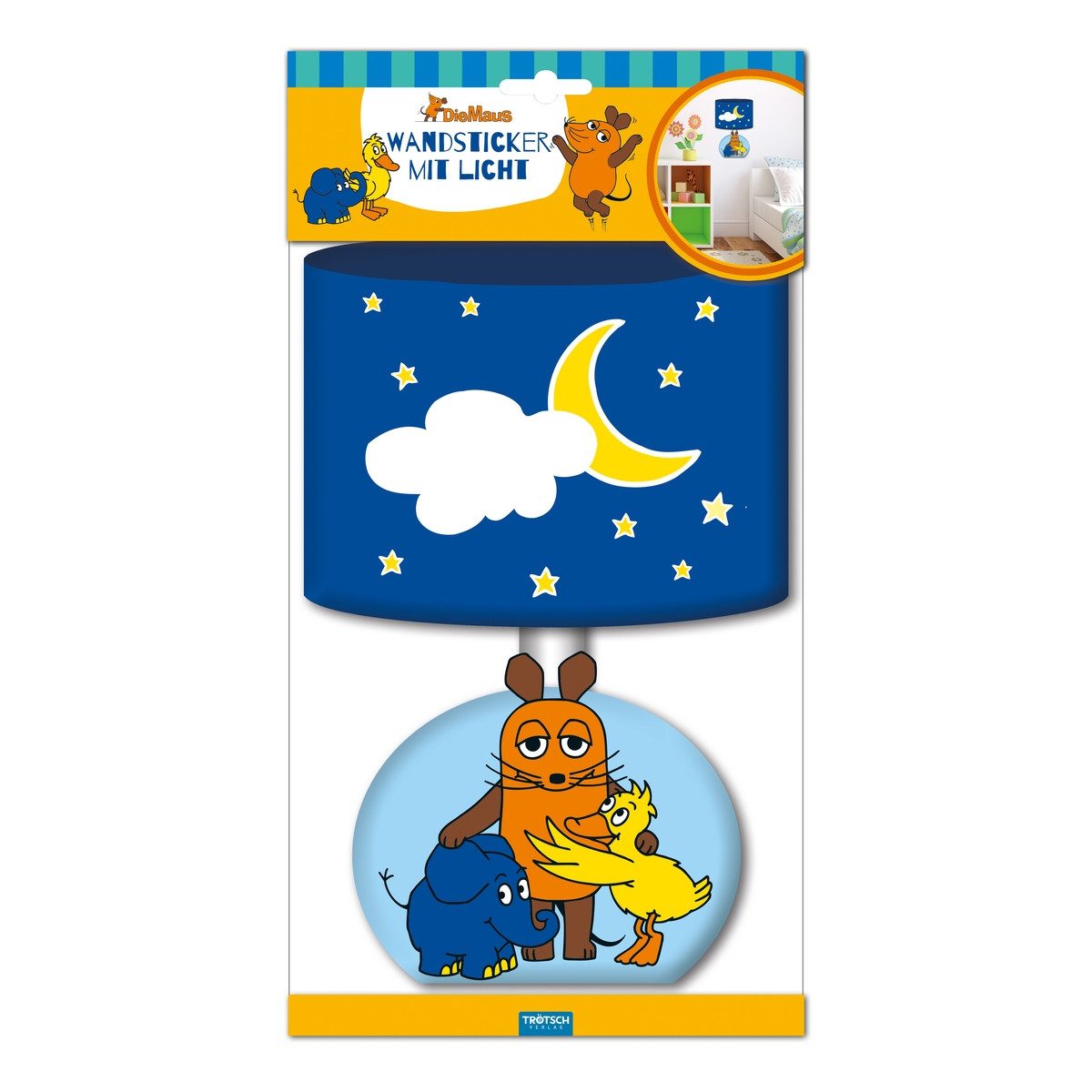 Trötsch Verlag Wandsticker TRÖTSCH Wandsticker Die Maus 19x35cm mit Licht
