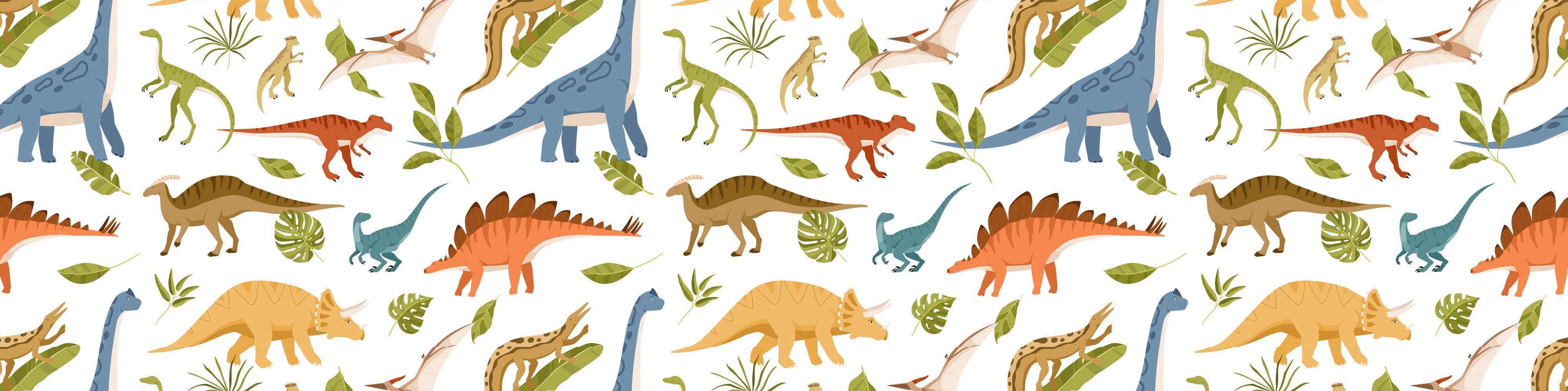 Lüttenhütt Bordüre Dinos, glatt, gemustert, (3 günstig online kaufen