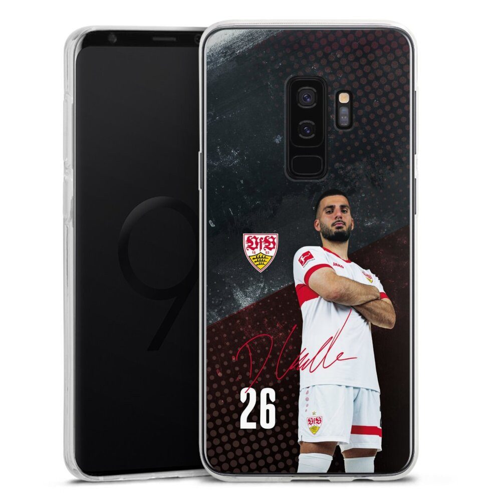 DeinDesign Handyhülle VfB Stuttgart Deniz Undav Offizielles Lizenzprodukt Deniz Undav 24/25, Samsung Galaxy S9 Plus Silikon Hülle Bumper Case Handy Schutzhülle