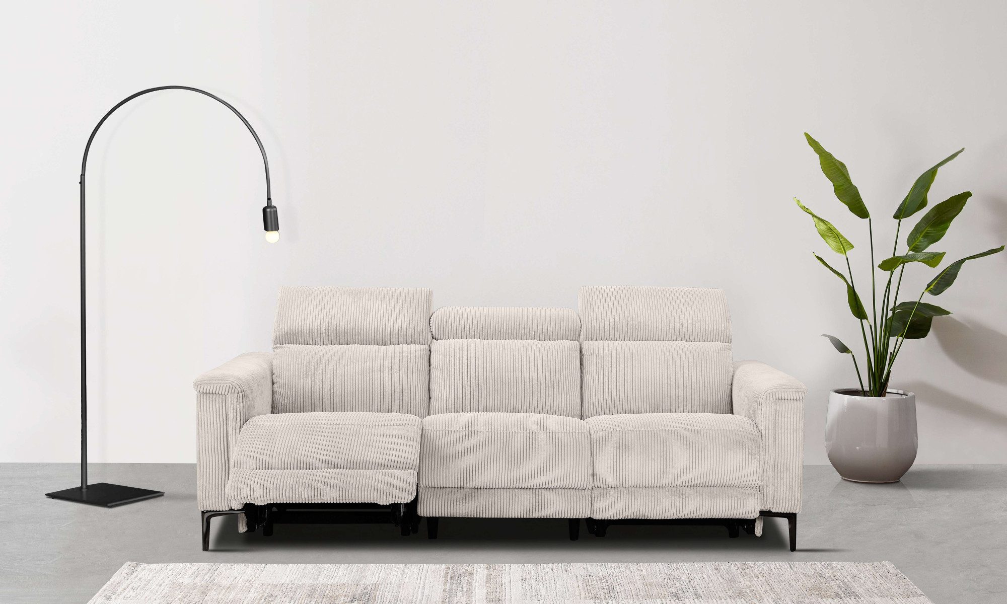 Home affaire 3-Sitzer Lund Cord, mit günstig online kaufen