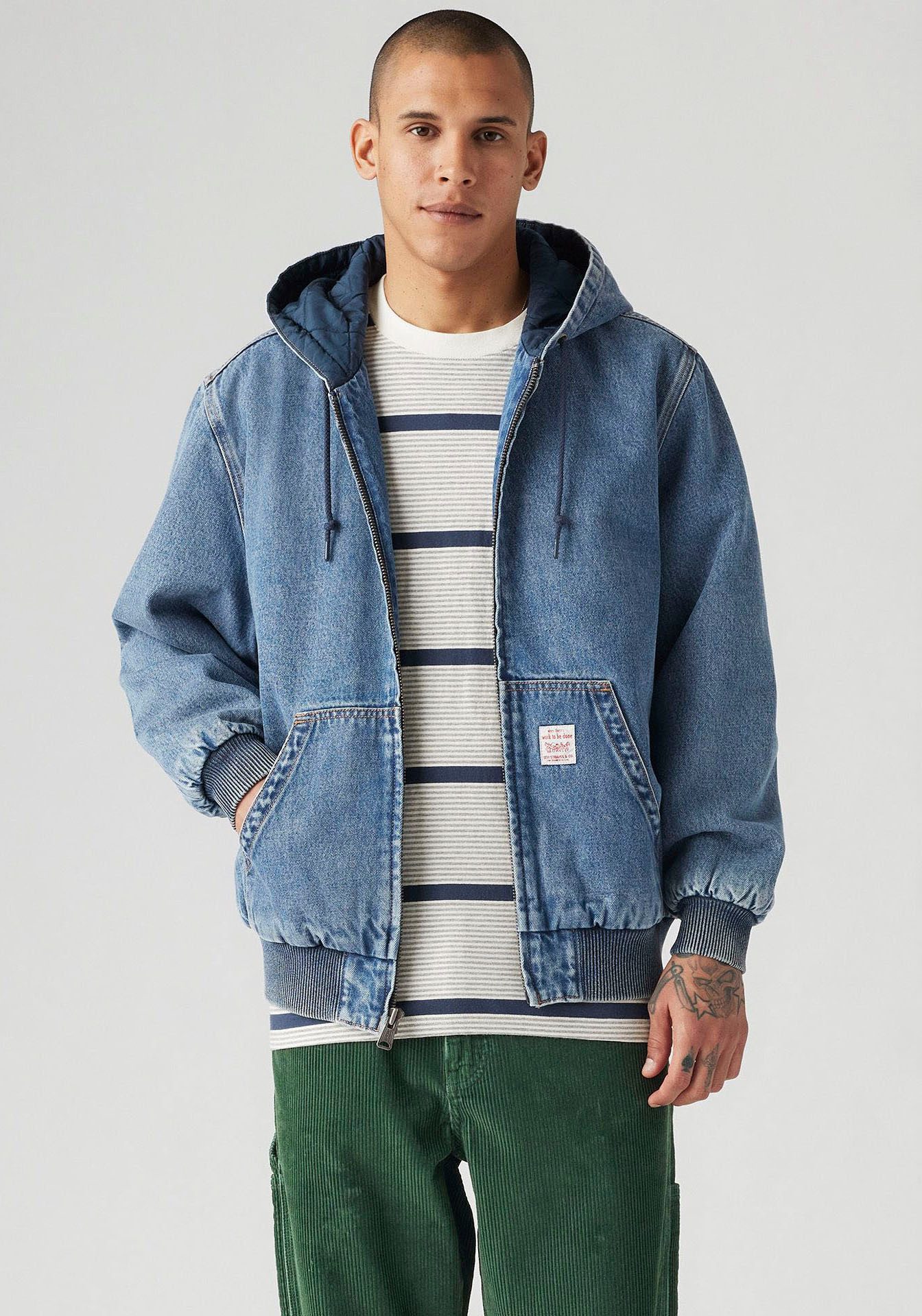 Levi's Herren Jeansjacke GrÃ¼n Sunrise Cord-trucker-jacke