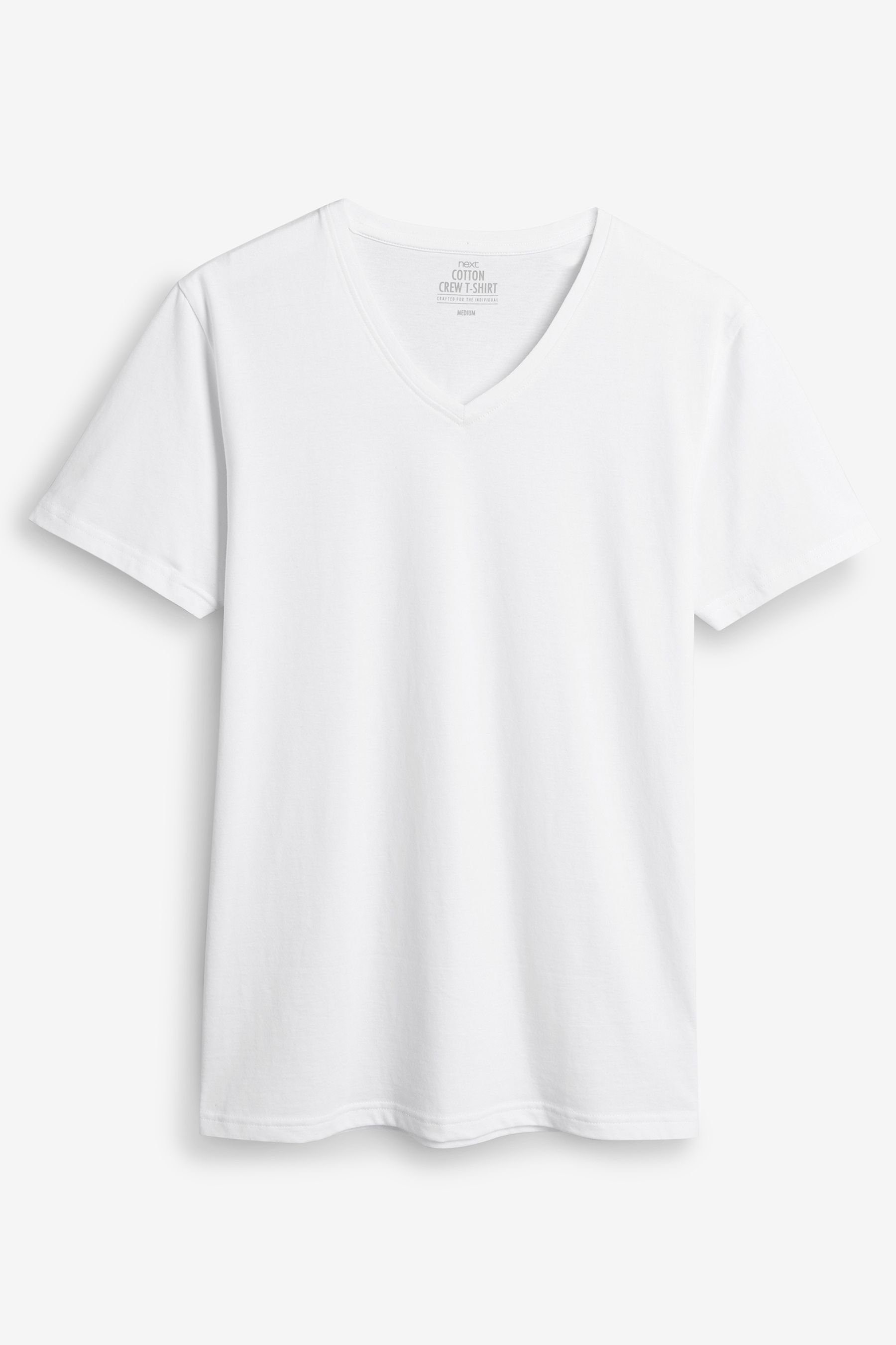 mit 5er-Pack White T-Shirts Unterhemd V-Ausschnitt, (5-St) Next