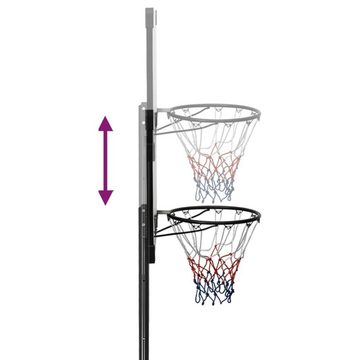 vidaXL Basketballkorb Basketballständer Transparent 280-350 cm Polycarbonat