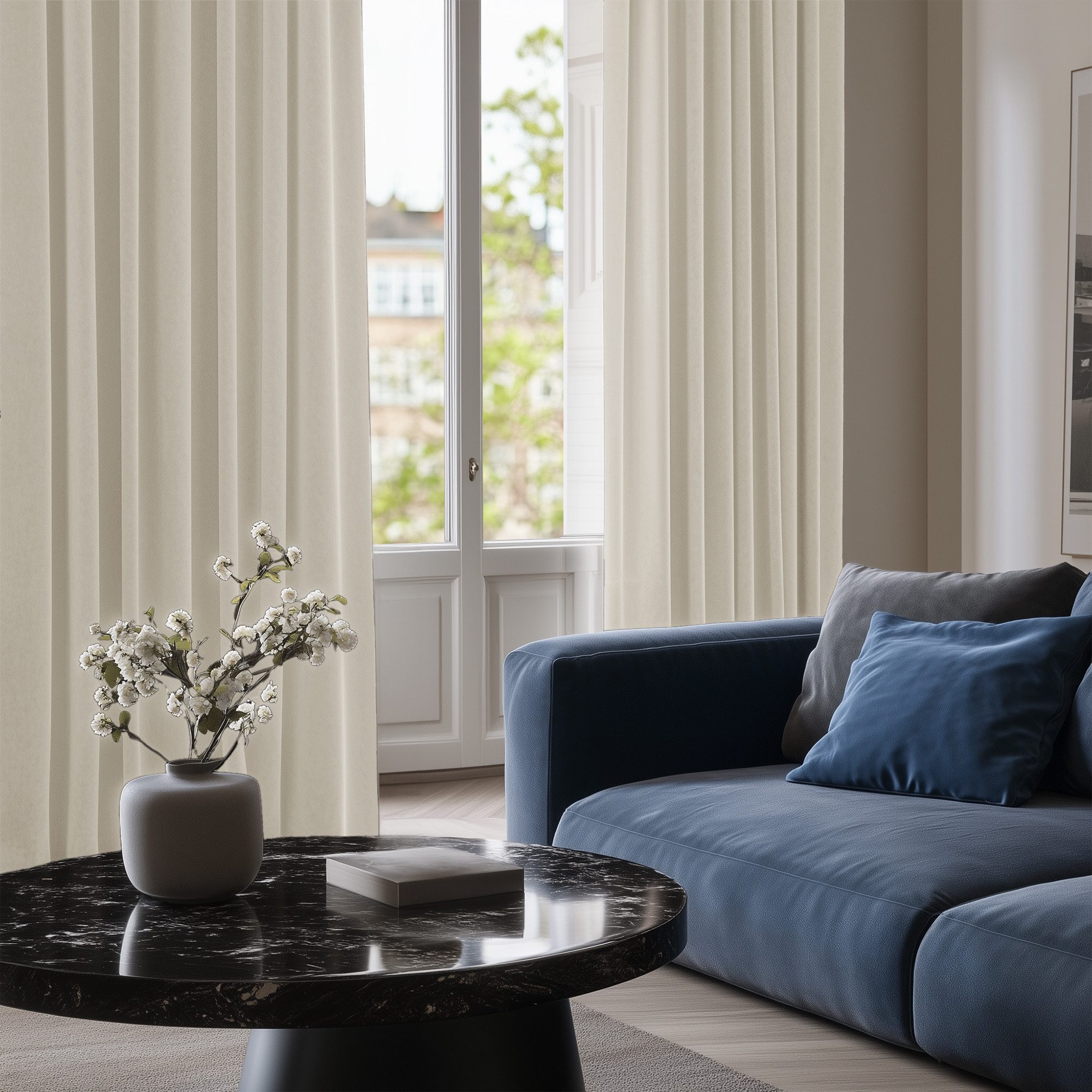 Deconovo Verdunkelungsvorhang Gardinen mit Ösen Blickdichte Vorhang Kälteschutz Schlafzimmer 2er Set, Blackout Curtain einfarbig Thermo Vorhang Verdunkelung Wär – Bild 5 von 5
