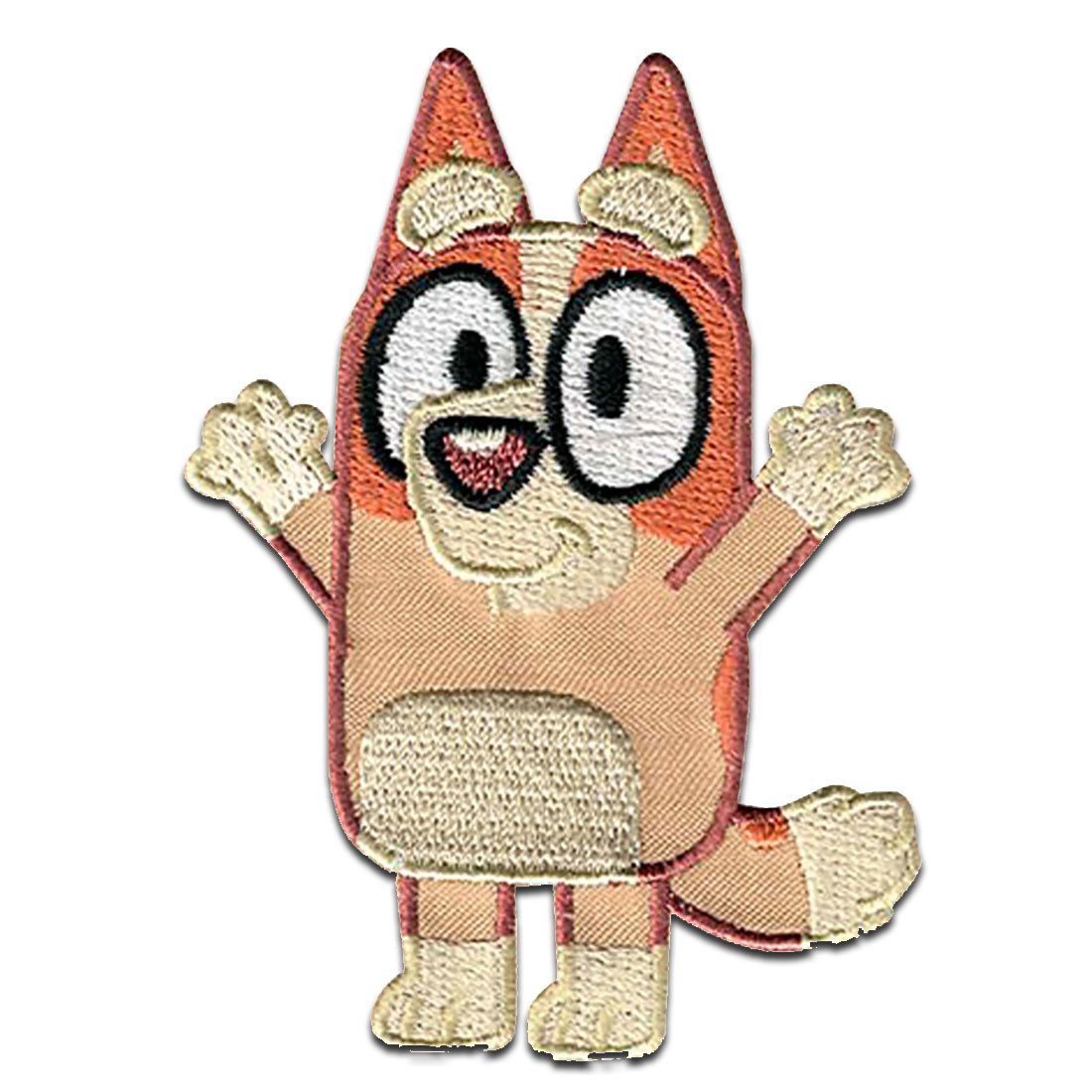 Bluey Aufnäher Bügelbild, Aufbügler, Applikationen, Patches, Flicken, zum aufbügeln, Polyester, Bluey © Bingo jubelt - Größe: 7 x 5 cm