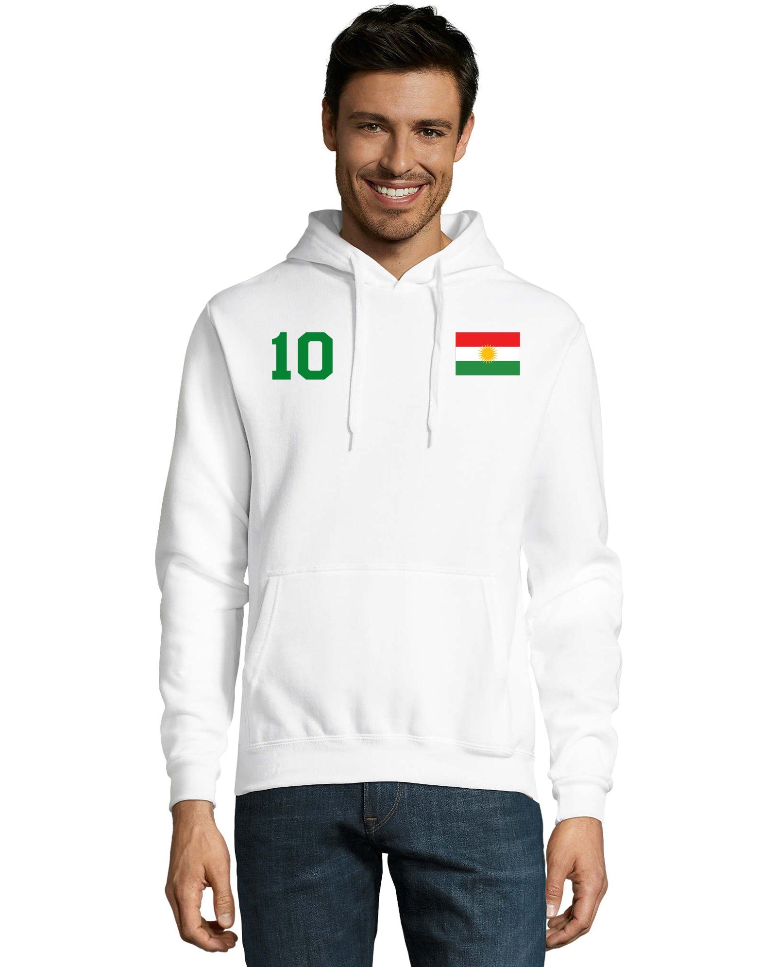 Blondie & Brownie Hoodie Herren Kurdistan Sport Hoodie Pullover Trikot Fußball Mit Kapuze