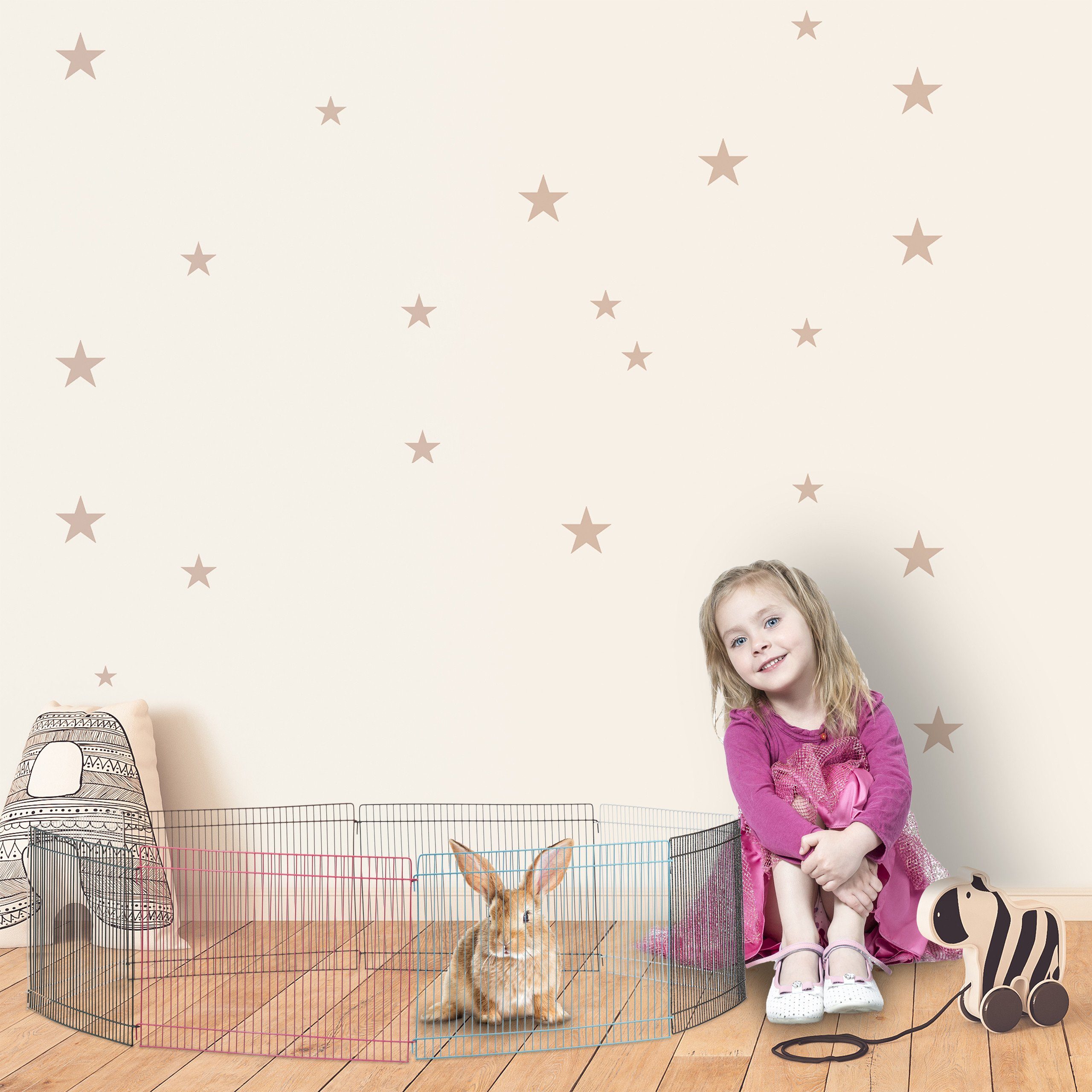 relaxdays Freigehege Freilaufgehege Kleintiere mehrfarbig