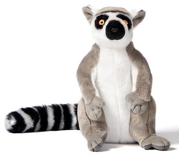 Uni-Toys Kuscheltier Katta-Lemur, mit/ohne Klett - Höhe 21 cm - Plüsch-Affe, Plüschtier, zu 100 % recyceltes Füllmaterial