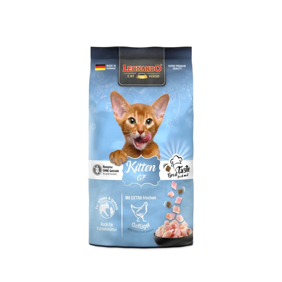 Leonardo Catfood Kitten GF - getreidefreies Trockenfutter für sensible Kätzchen, Trockenfutter für: Katzen