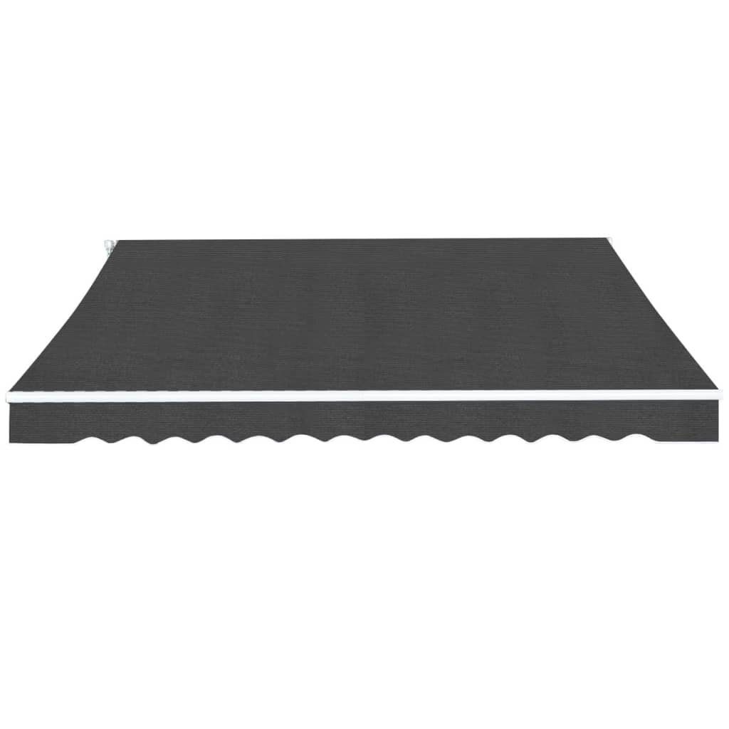 vidaXL Markise 400 cm Gelenkarmmarkise 400 cm Anthrazit Balkon Terrasse