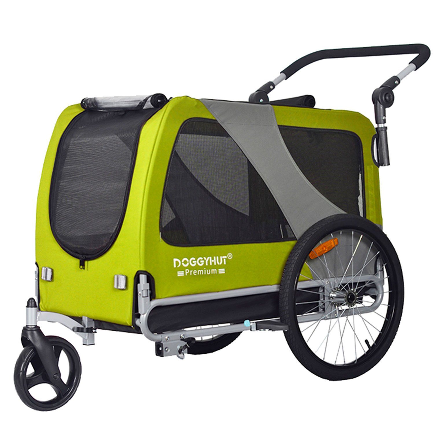 TIGGO Fahrradhundeanhänger DOGGYHUT® XL Hundefahrradanhänger & Jogger Fahrradanhänger, Geeignet für große Hunde - Maximale Schulterhöhe des Hundes: 60 cm