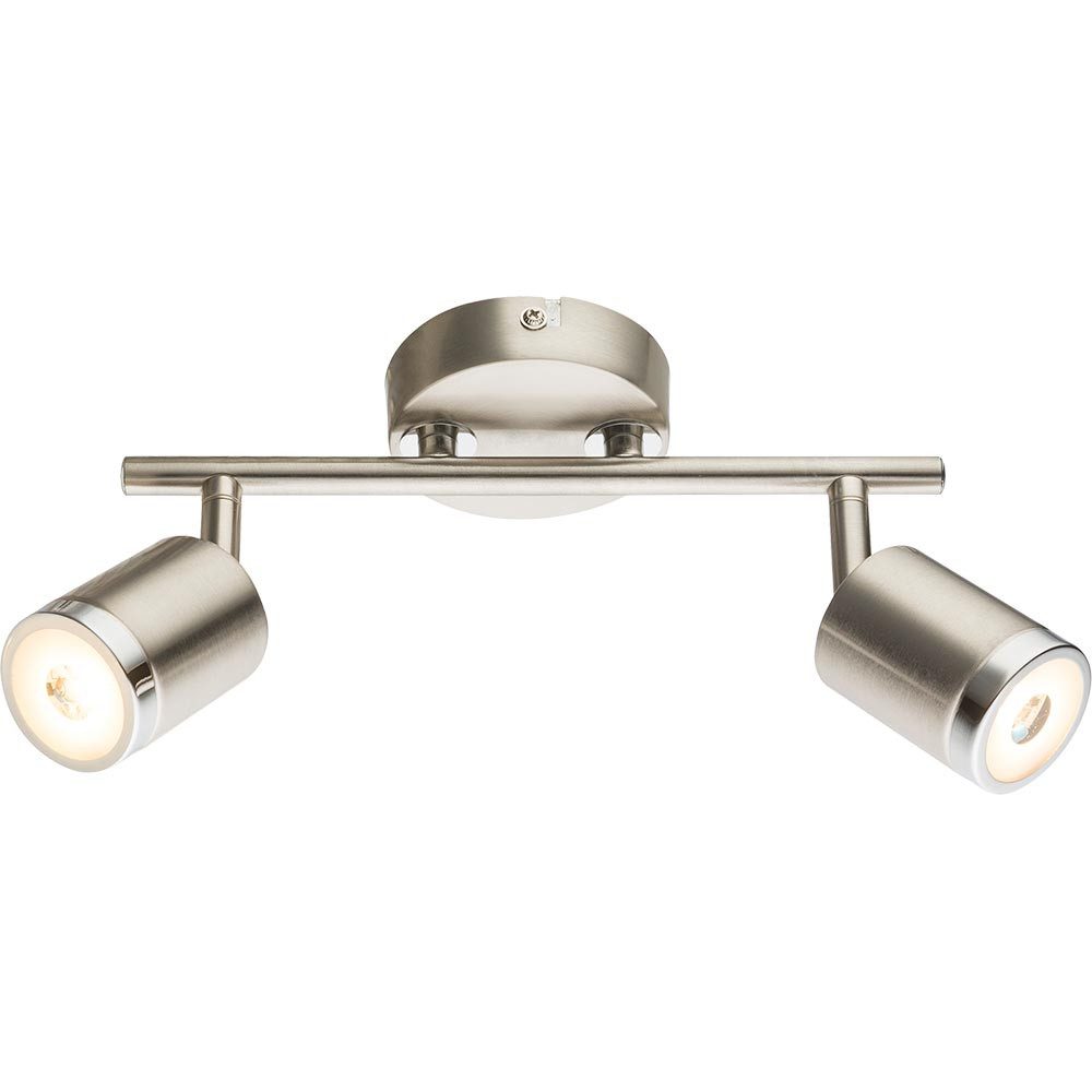 GLOBO LIGHTING LED Deckenleuchte, LED-Leuchtmittel fest verbaut, Warmweiß, LED Decken Lampe Leuchte Beleuchtung Metall Nickel Matt Chrom Wohn