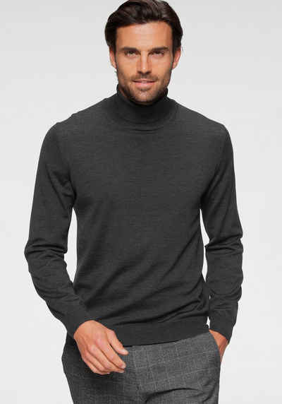 OLYMP Rollkragenpullover Strick Business