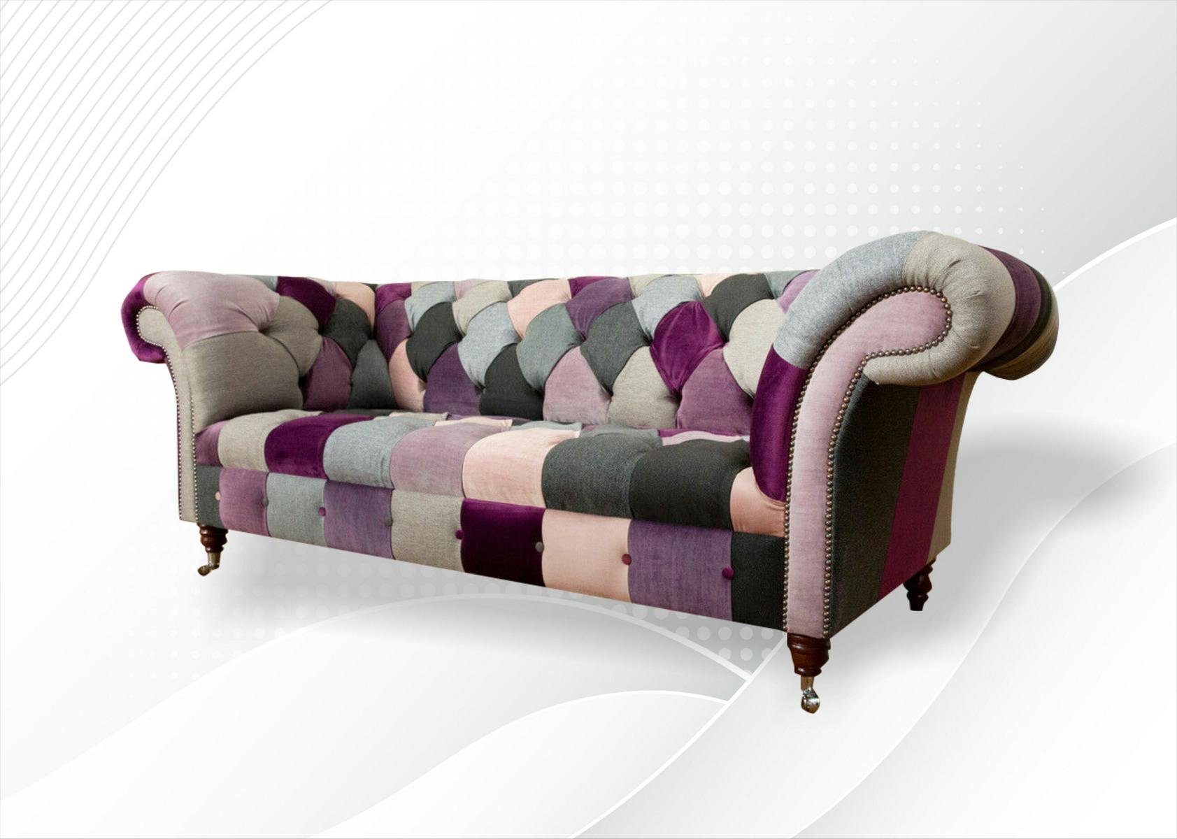Chesterfield JVmoebel 225 Design Chesterfield-Sofa, Sitzer Sofa Couch 3 Sofa cm