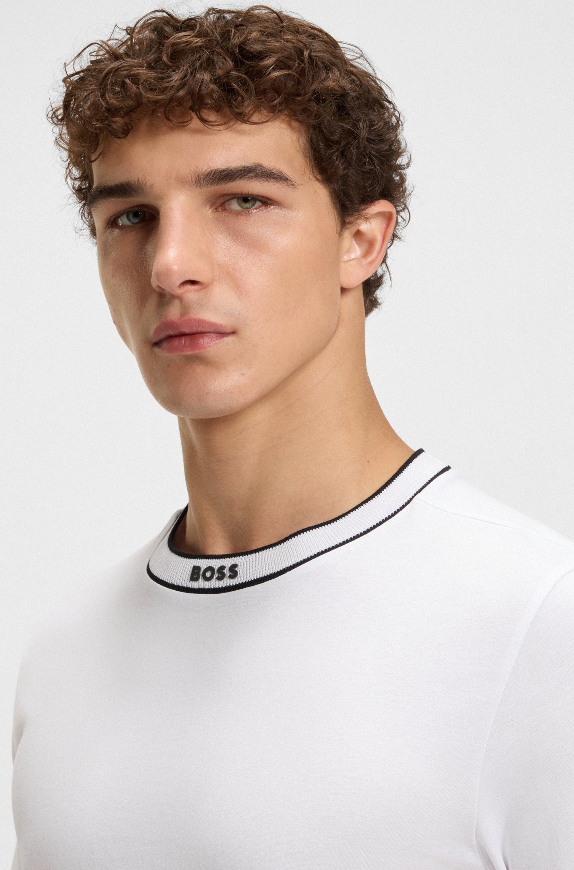 BOSS GREEN T-Shirt Tee mit Streifendetail günstig online kaufen