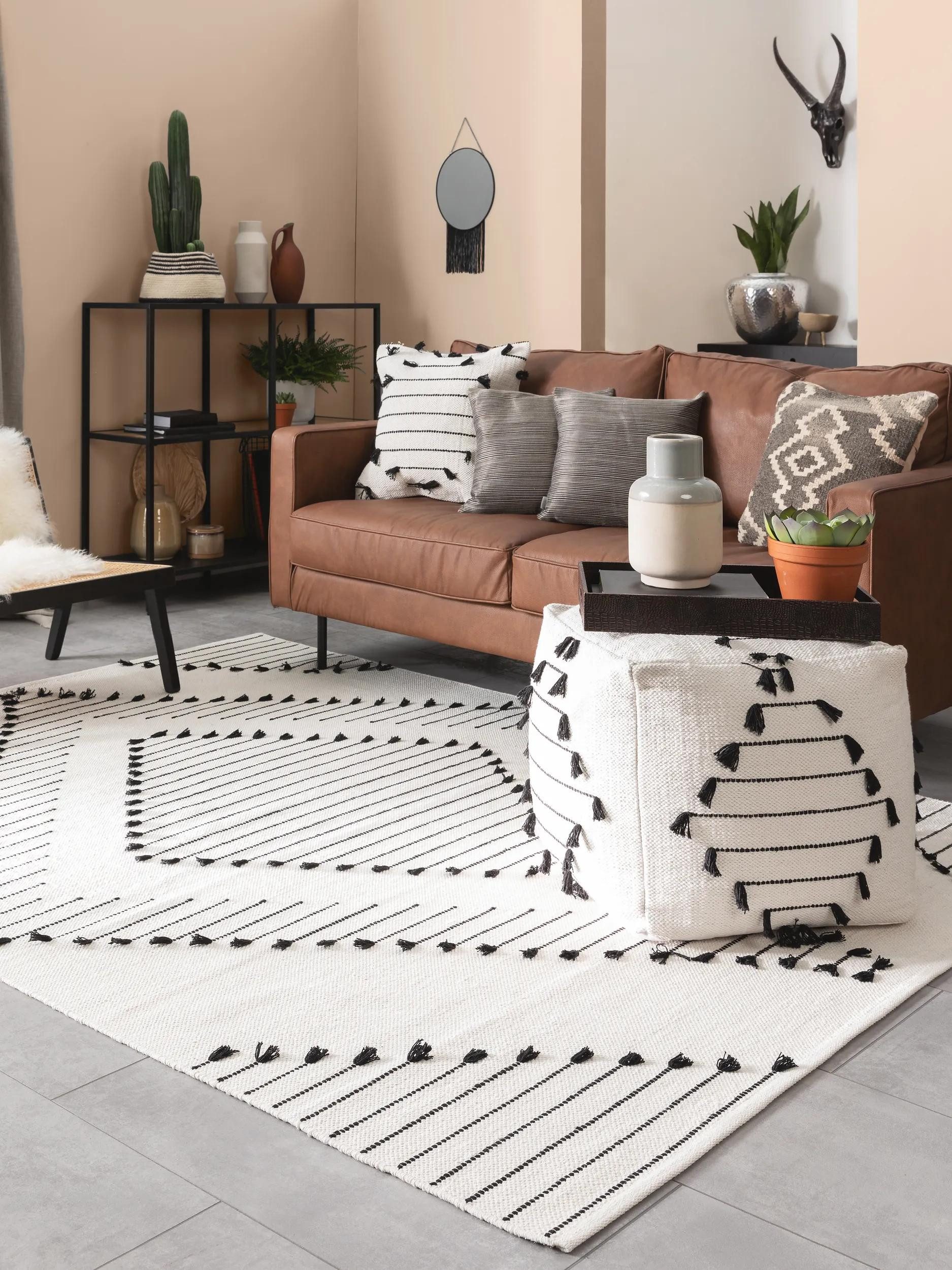 benuta Teppich Bo, rechteckig, Höhe: 5 mm, Kunstfaser, Berber, Ethno-Style, Wohnzimmer
