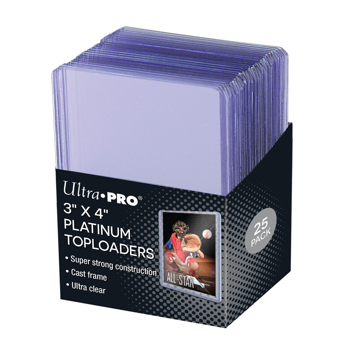 UltraPRO Sammelkarte 25 Toploader - 3" x 4" Ultra Clear Platinum