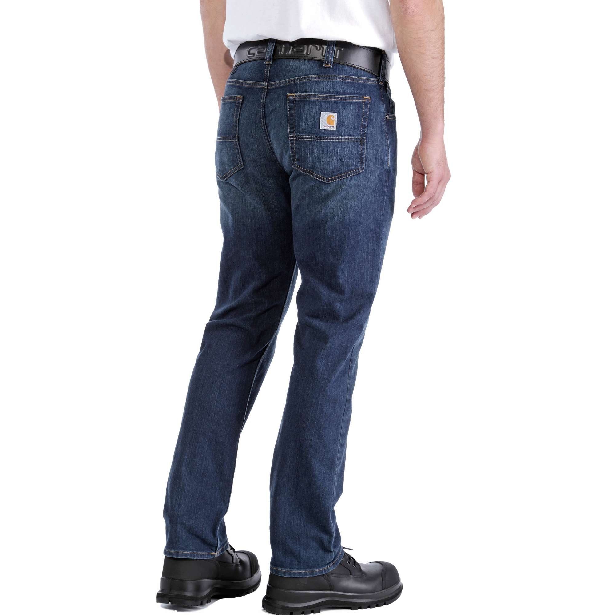 Carhartt Stretch-Jeans chambray RUGGED blue (1-tlg) FLEX RELAXED STRAIGHT JEAN light