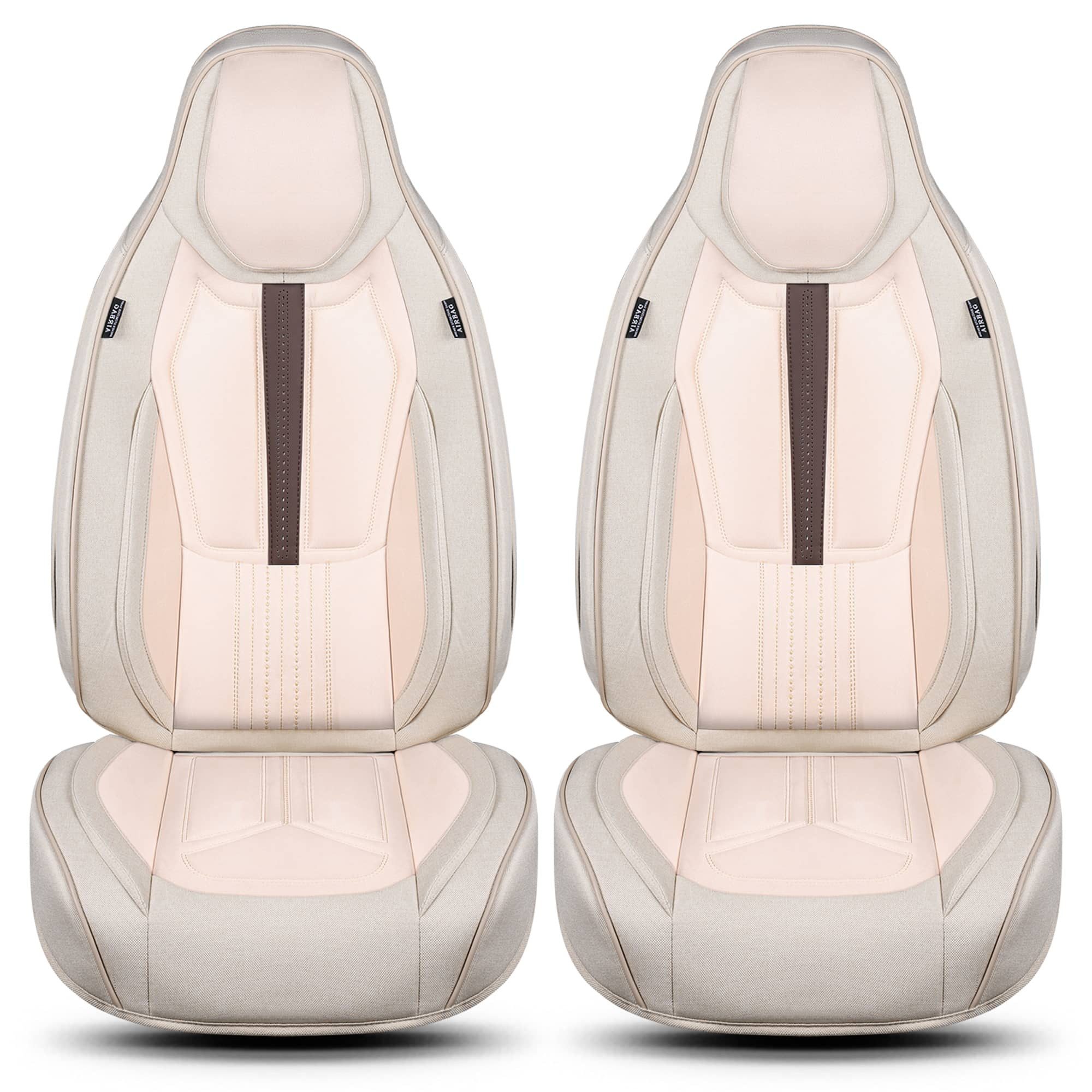 BREMER SITZBEZÜGE Autositzbezug für Fiat 500 Bj ab 2014 DS4, Set, 2-tlg., Schonbezüge Sitzbezüge Fahrer und Beifahrer, in Beige