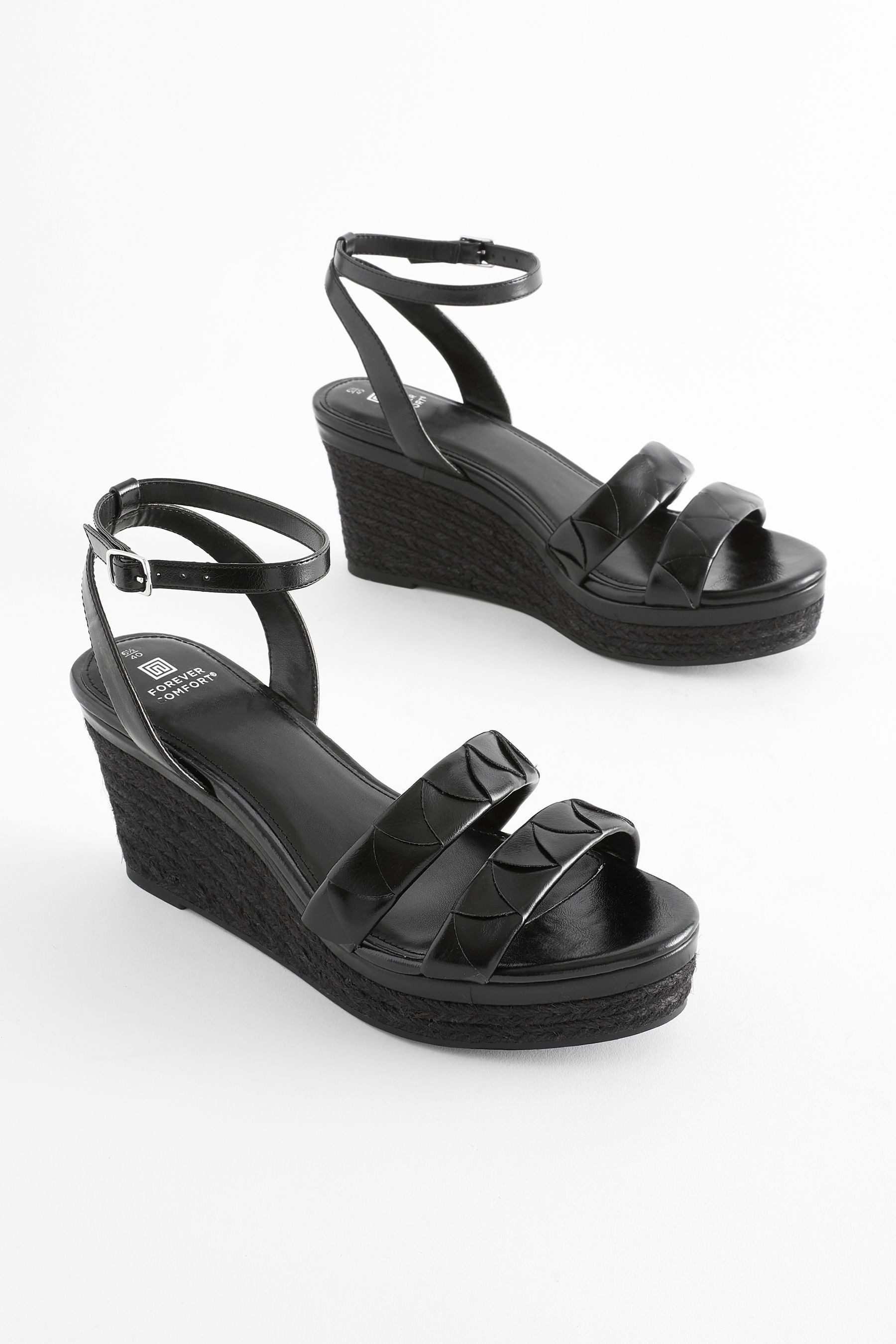 Next Forever Comfort® Keilabsatzsandalen mit 2 Riemen Keilsandalette (1-tlg günstig online kaufen